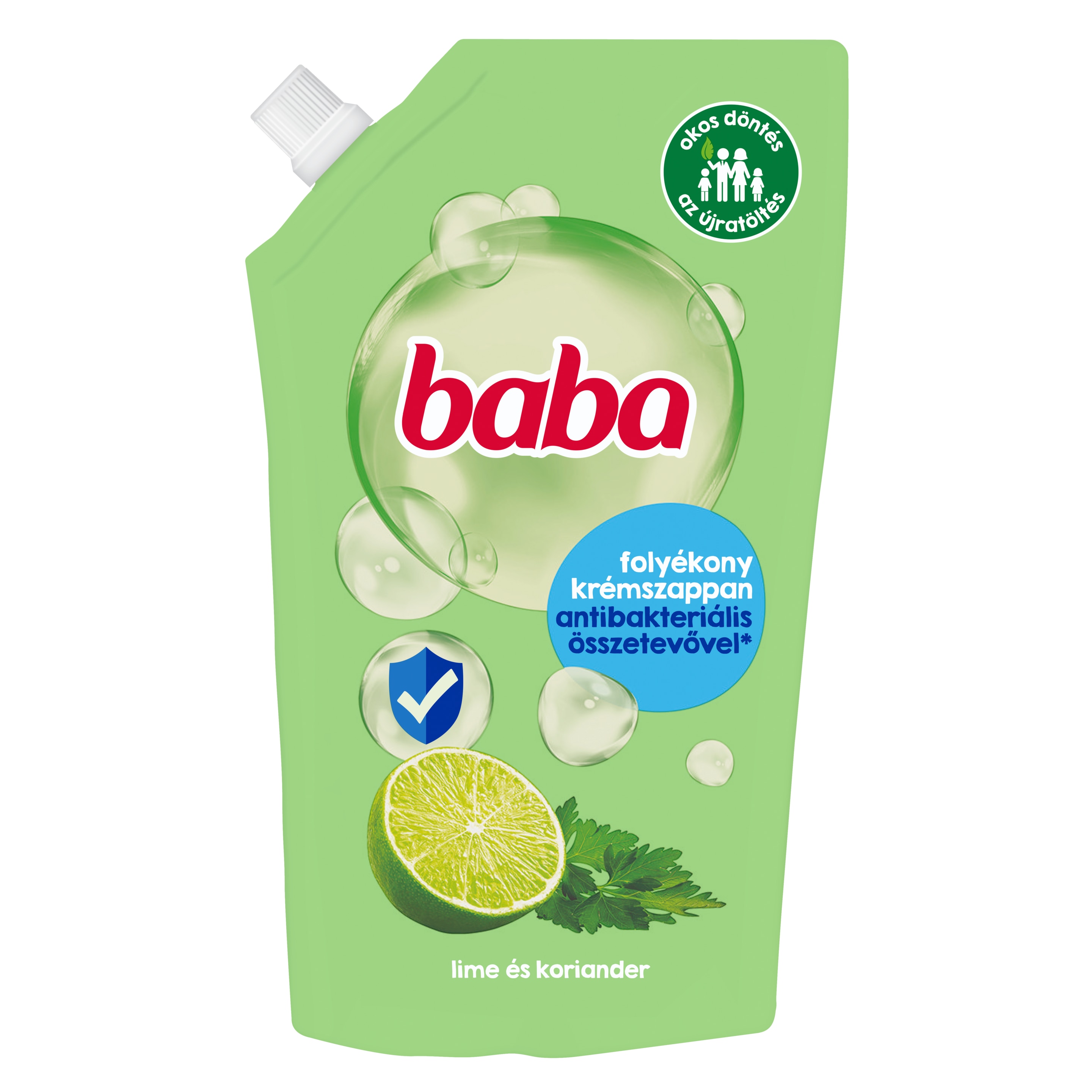 Baba folyékony szappan utántöltő Antibakteriális* Lime 500 ml