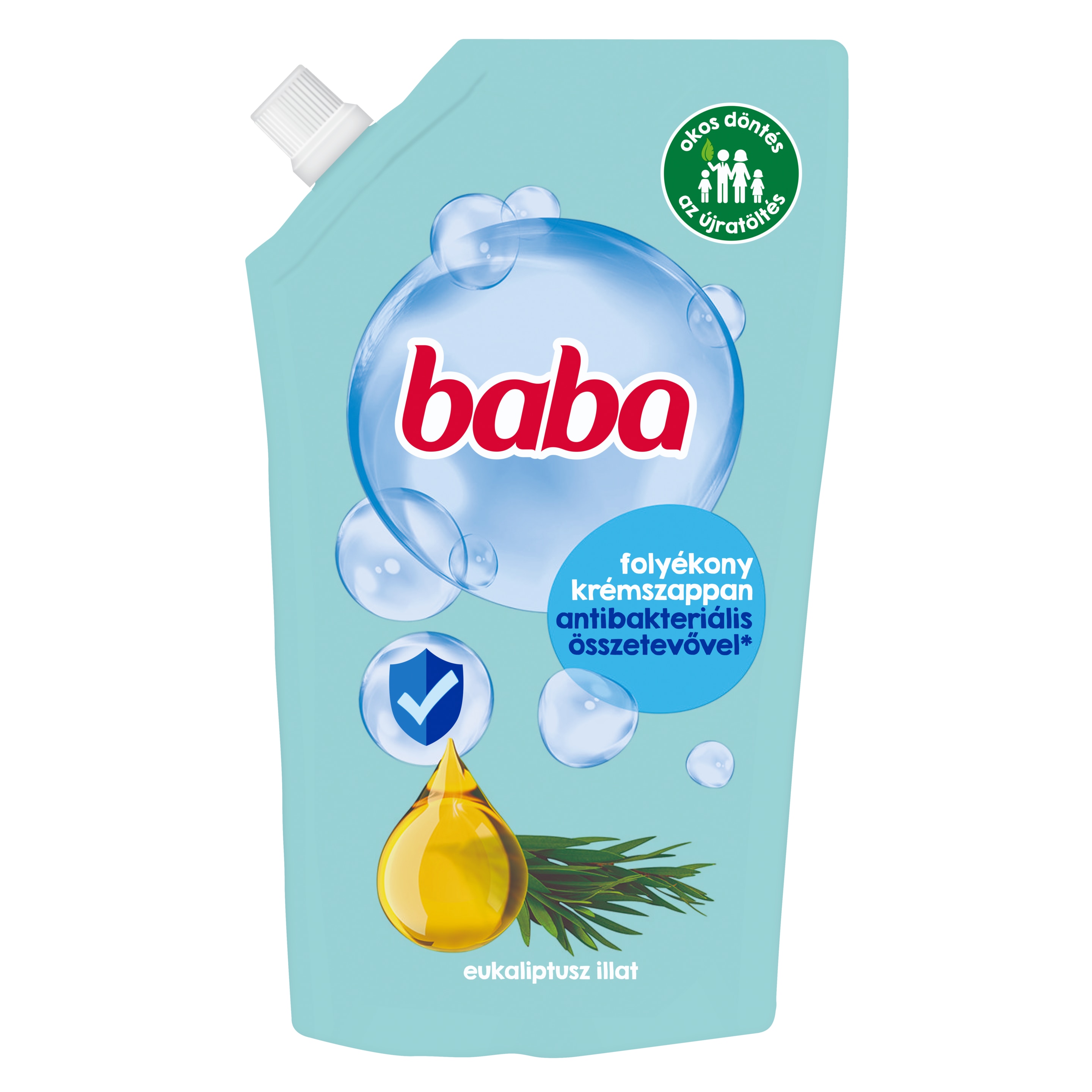 Baba folyékony szappan utántöltő antibakteriális* eukaliptusz 500 ml