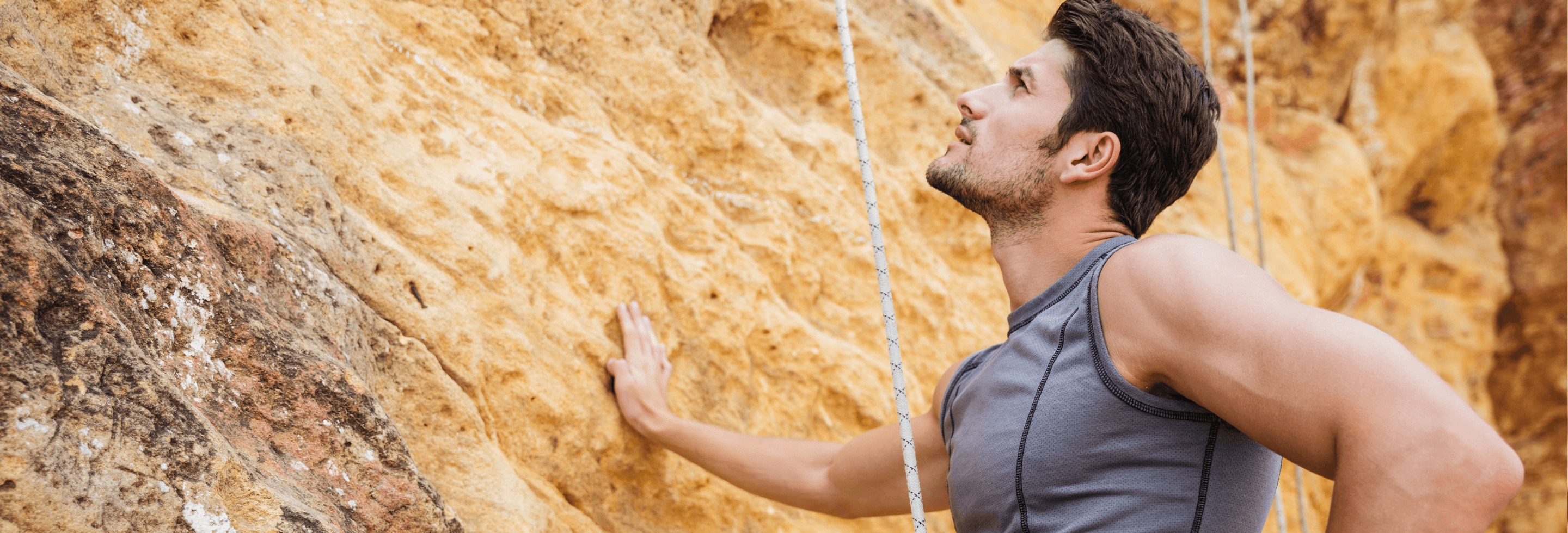 Young active man in proper sports gear avoiding armpit rash from deodorant