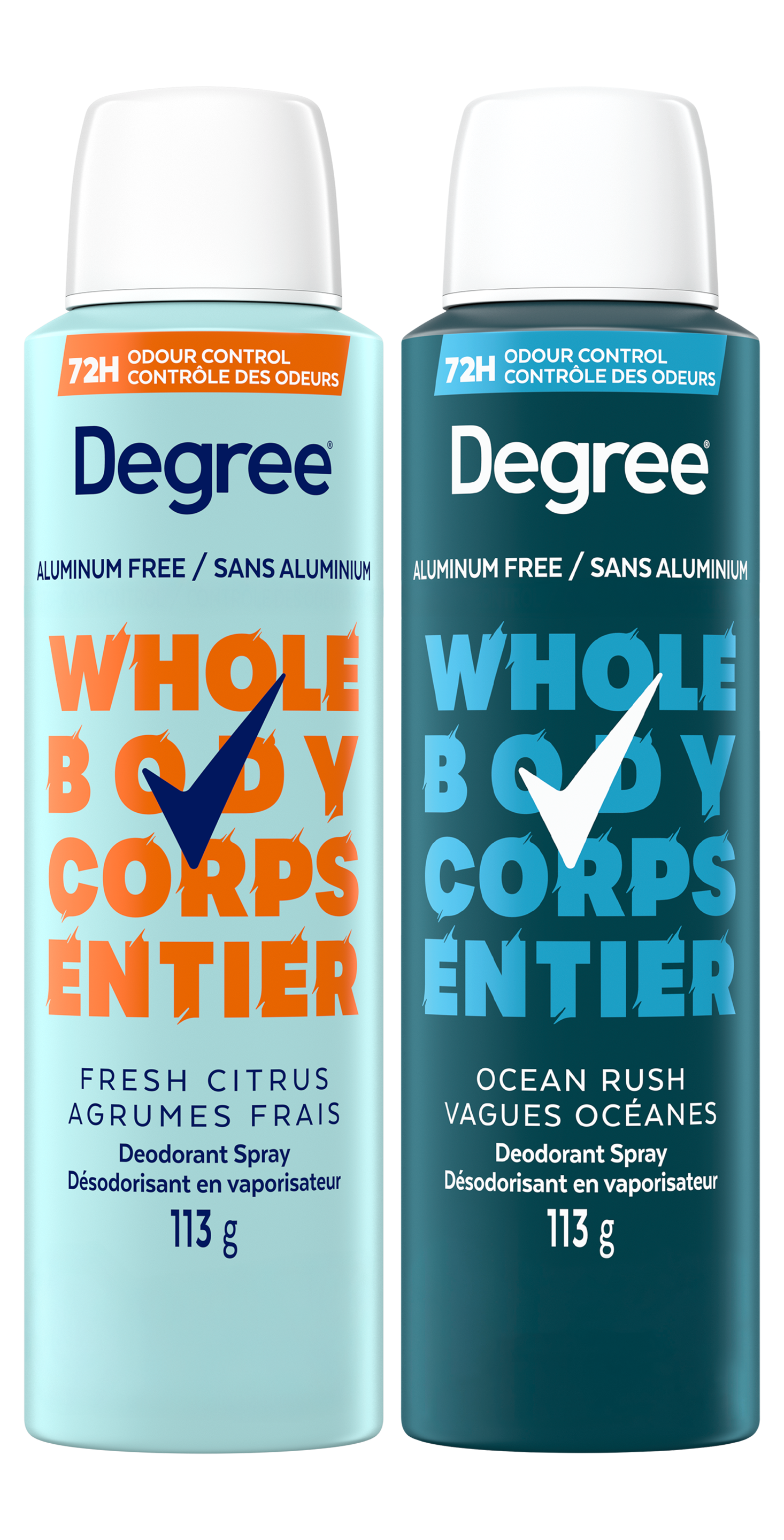 New Whole Body Deodorant Range: Fresh Citrus and Ocean Rush Deodorant Sprays 113g