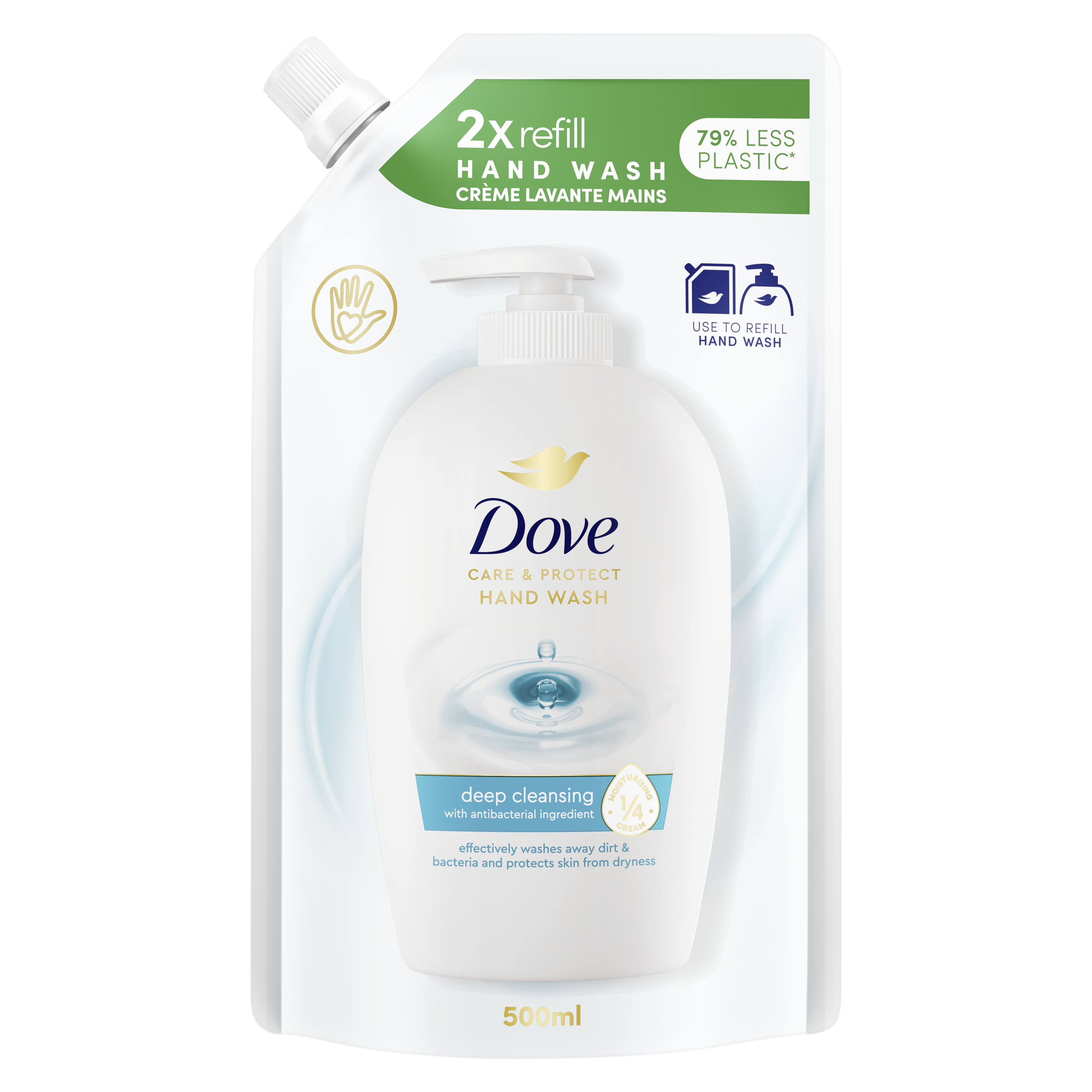 Savon Liquide Mains Care & Protect Recharge 500ml