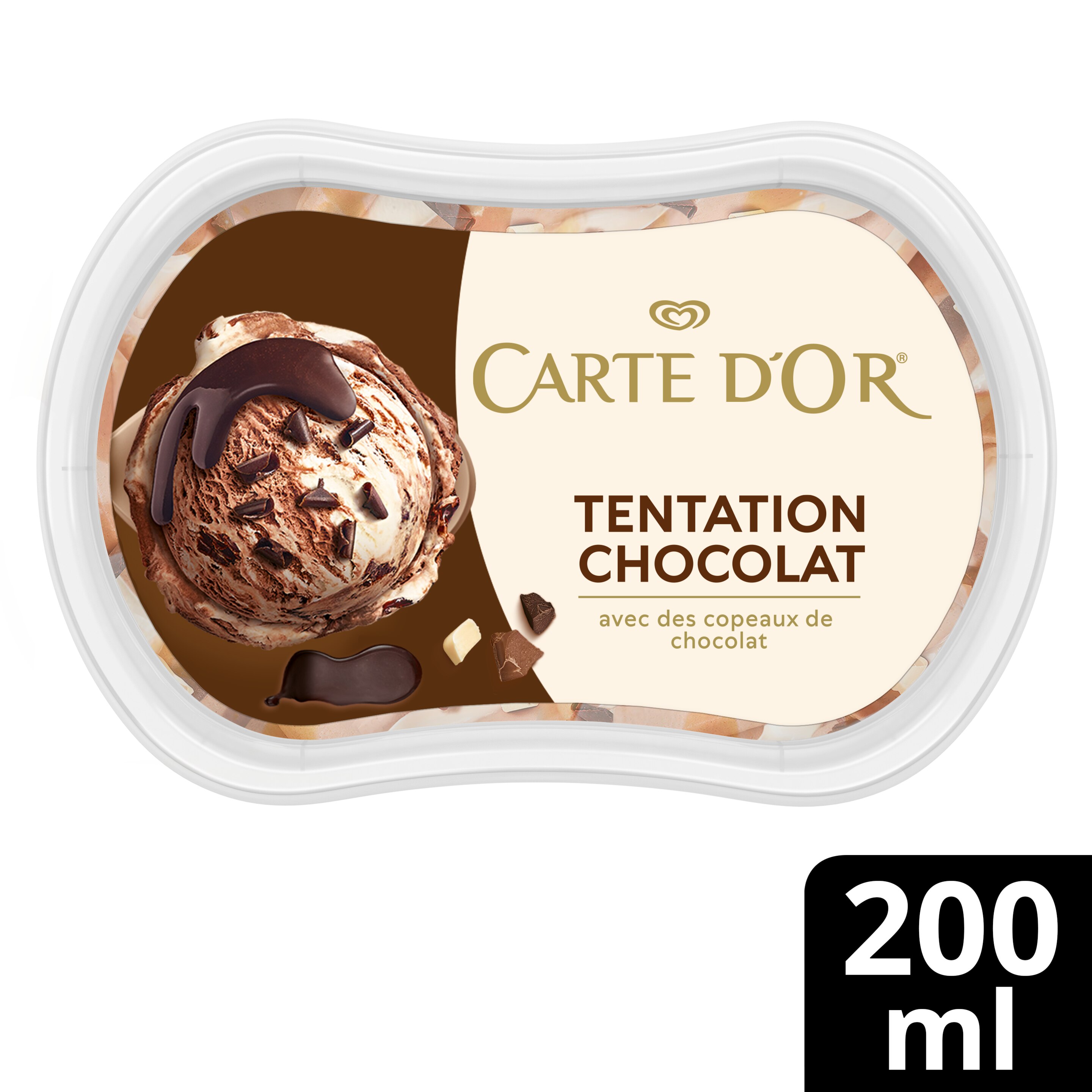 Carte D''Or  Glace  Les Minis Plaisirs Tentation Chocolat  200ml packshot