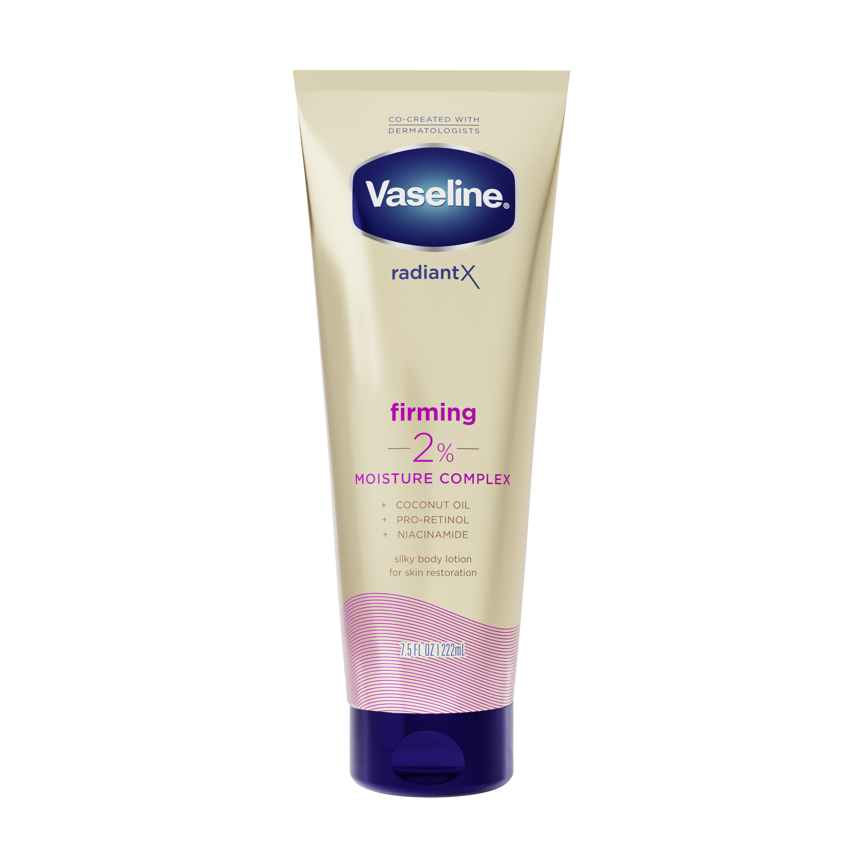 Vaseline® Radiant X Firm & Restore Body Lotion Front of Pack