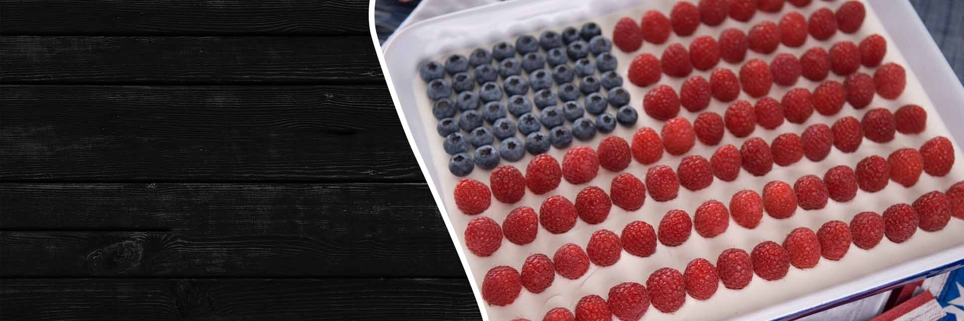 American Flag ice cream cake made with Breyers