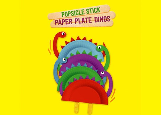 Popsicle Stick Paper Plate Dinos