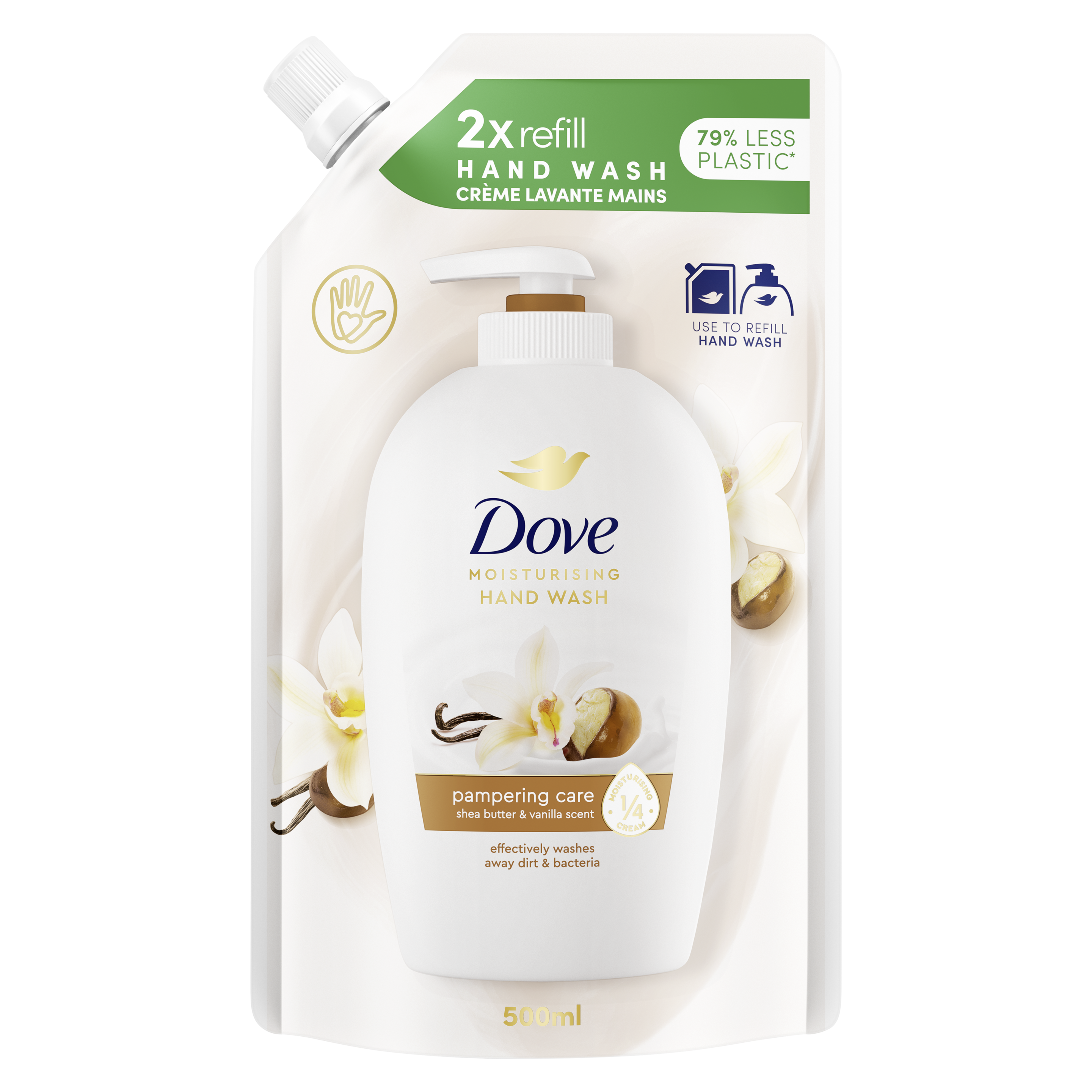 Savon Liquide Mains Beurre de Karité & Vanille Recharge 500ml