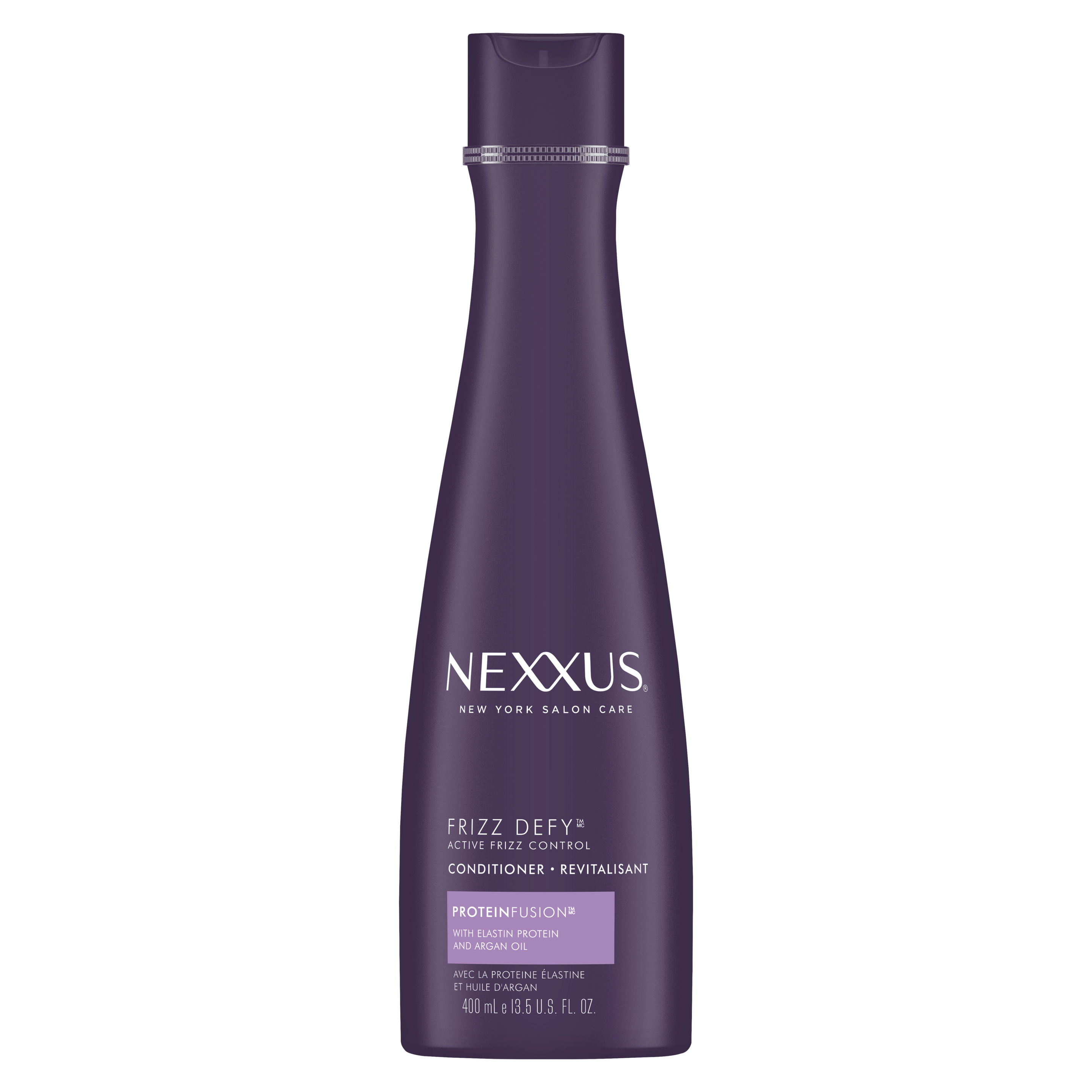 Front of conditioner pack Nexxus Frizz Defy Conditioner for frizzy hair 400ml