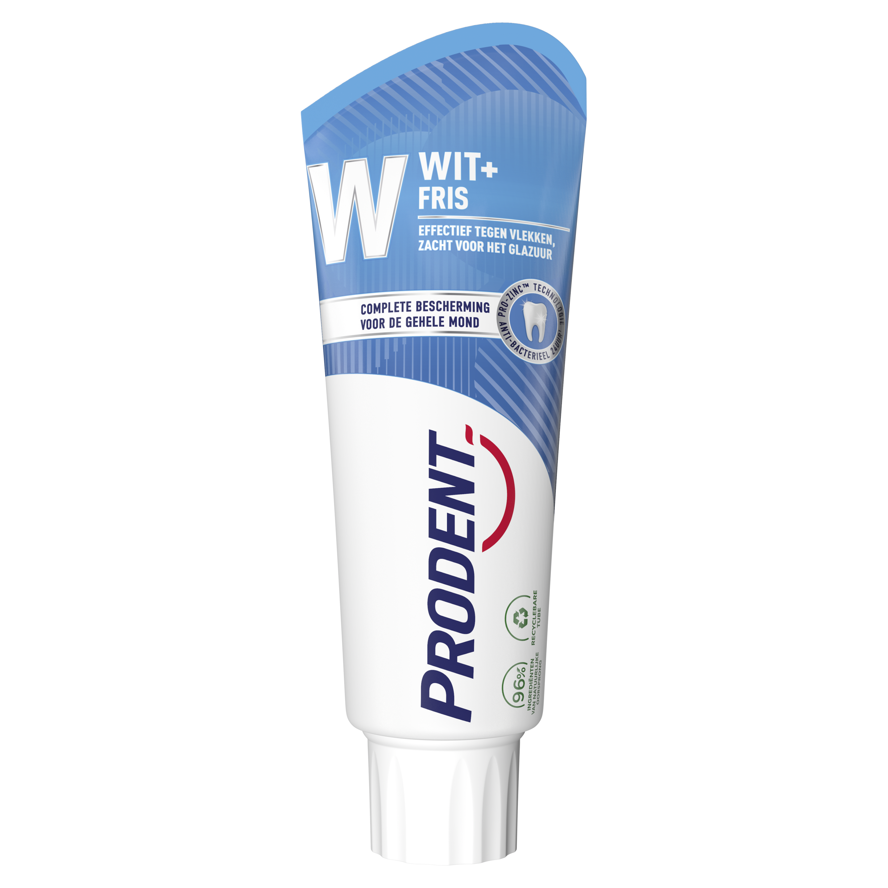 Prodent Wit+Fris 75 ml - Voorkant tube packshot
