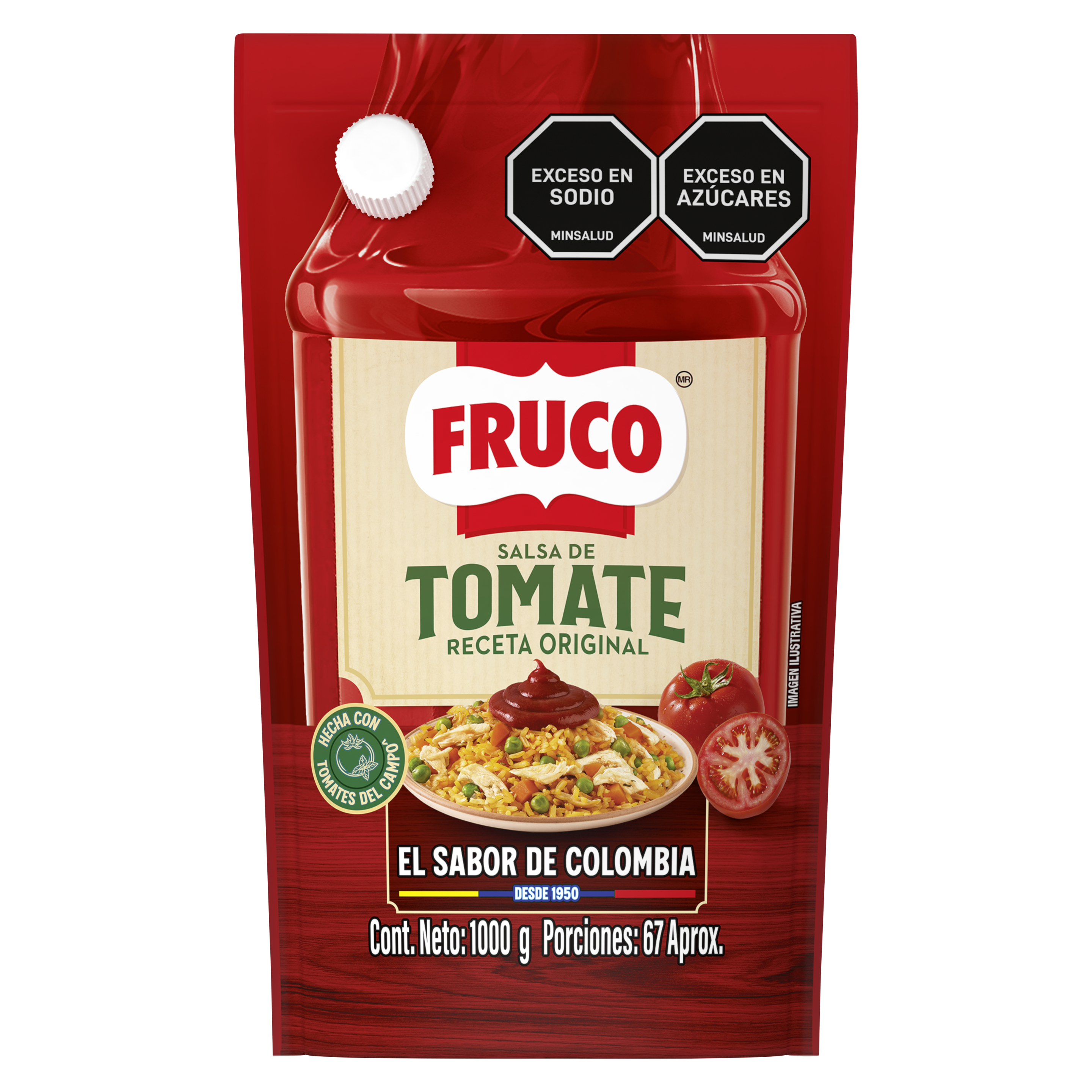 Salsa De Tomate Fruco Doypack 1000g packshot