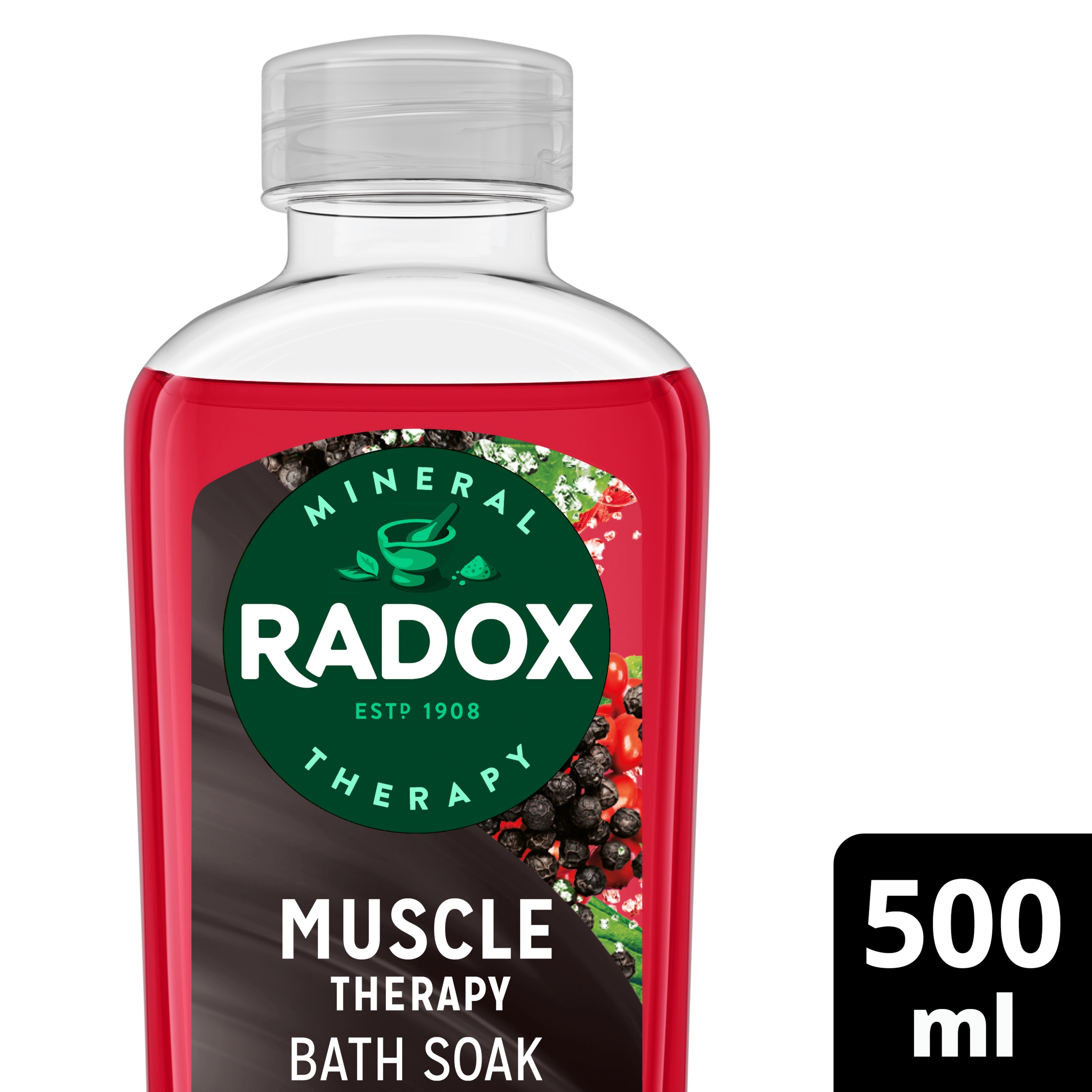 Radox Muscle Therapy Bath Soak 500ml with Black Pepper & Ginseng