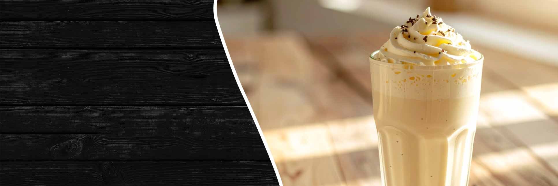 Classic vanilla milkshake in a glass
