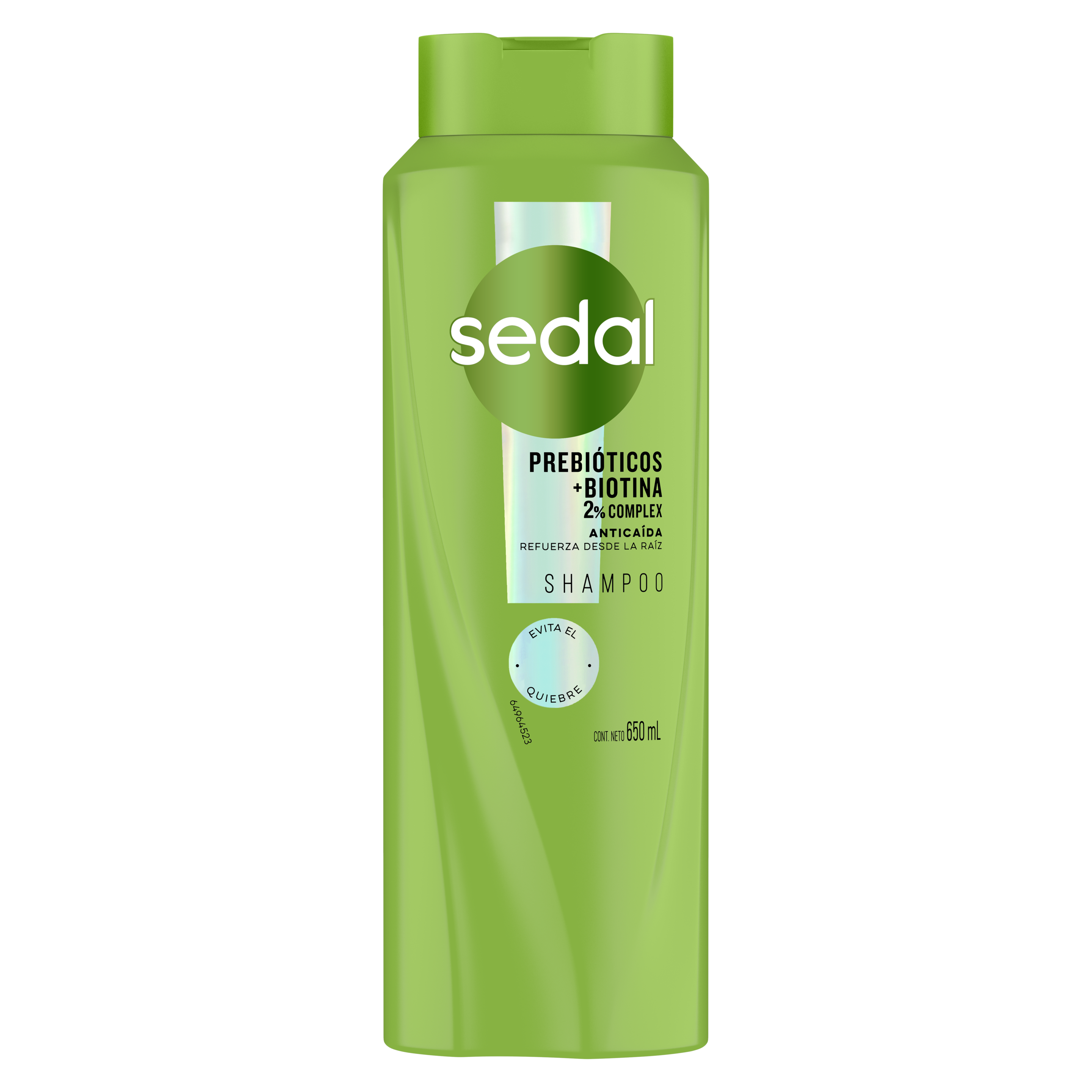 Envase Prebióticos y Biotina Shampoo 650 ml para el cabello graso