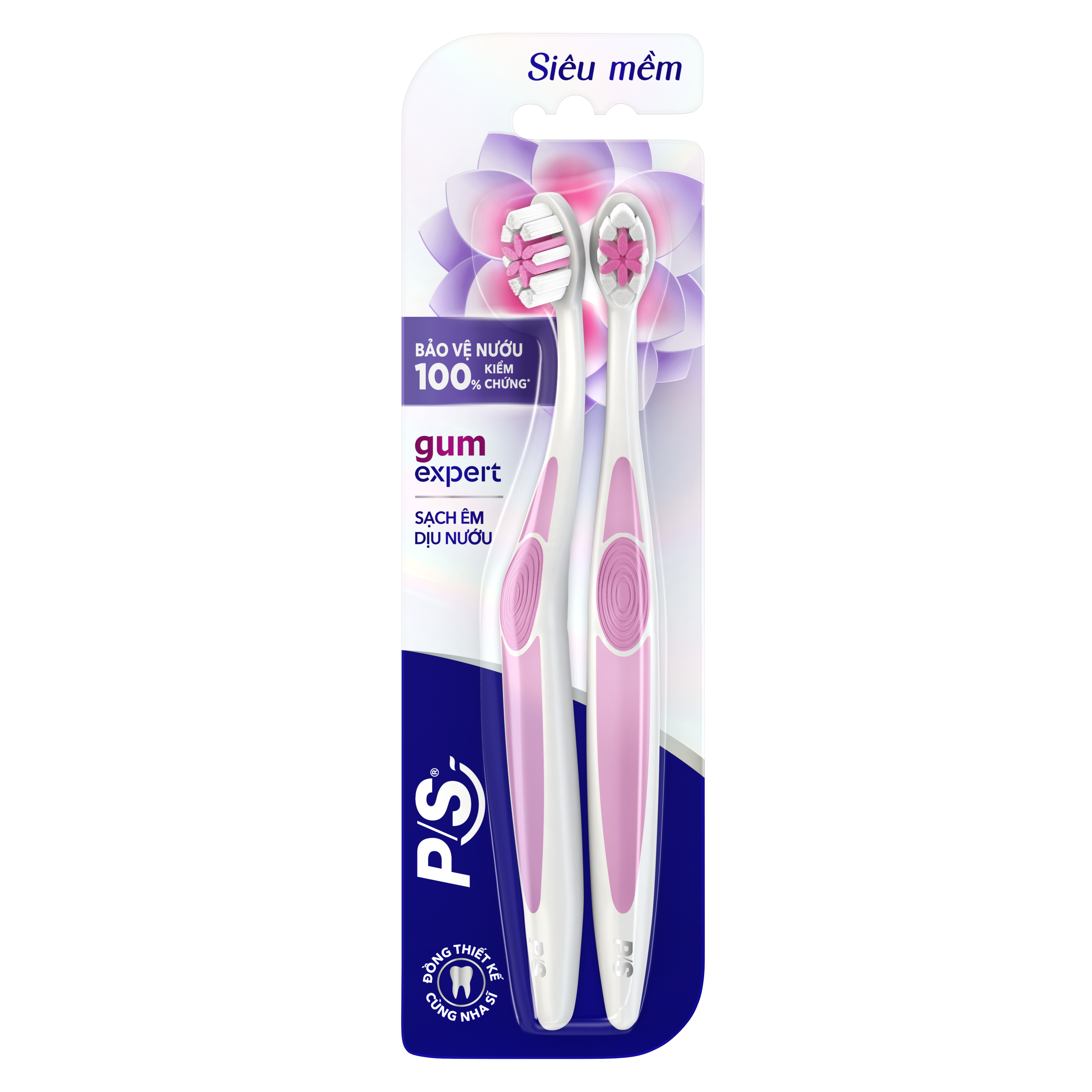 Bộ 2 bàn chải P/S Chuyên Gia Chăm Sóc Nướu Sạch Êm