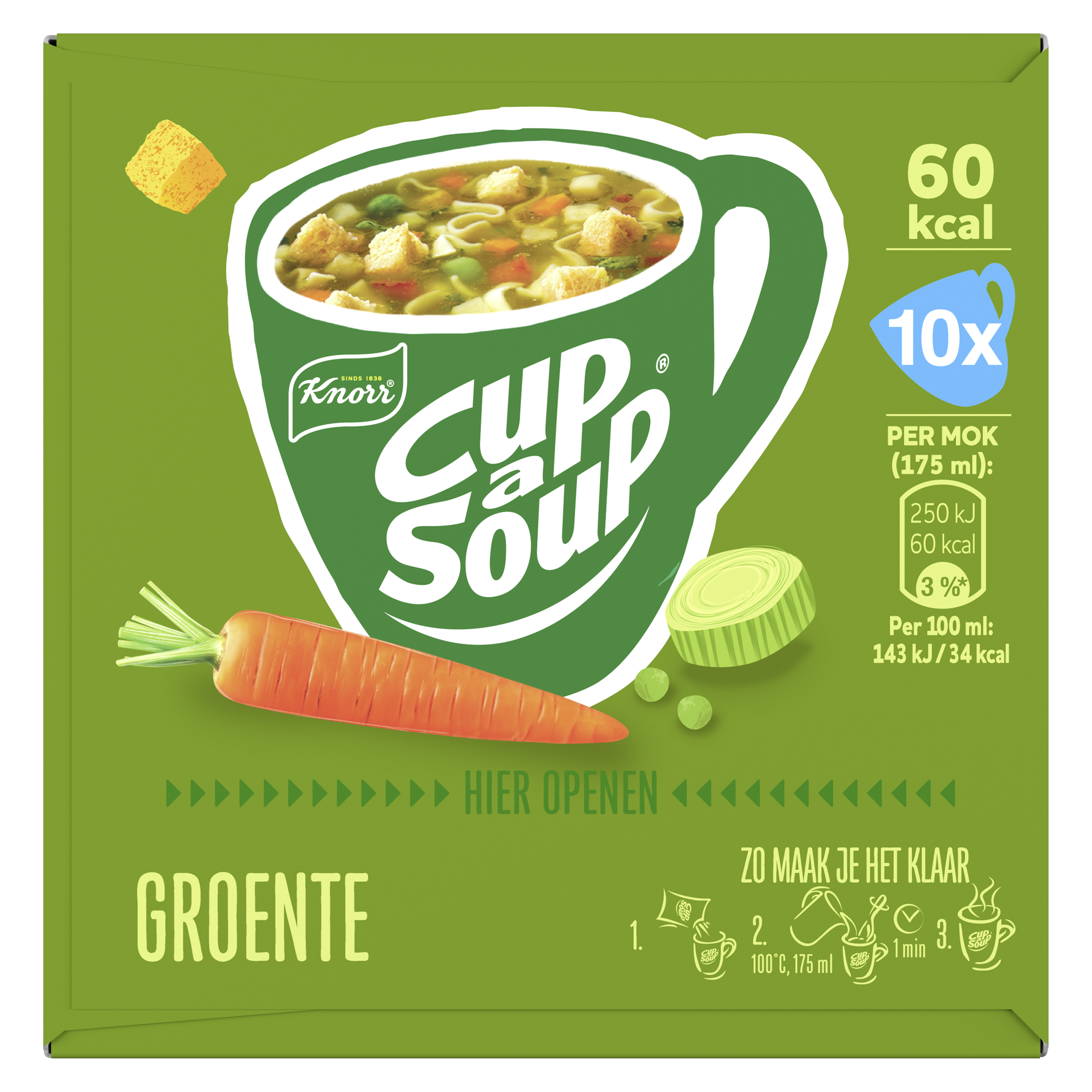 Knorr  Cup-a-Soup Groente 10 x 175 ml