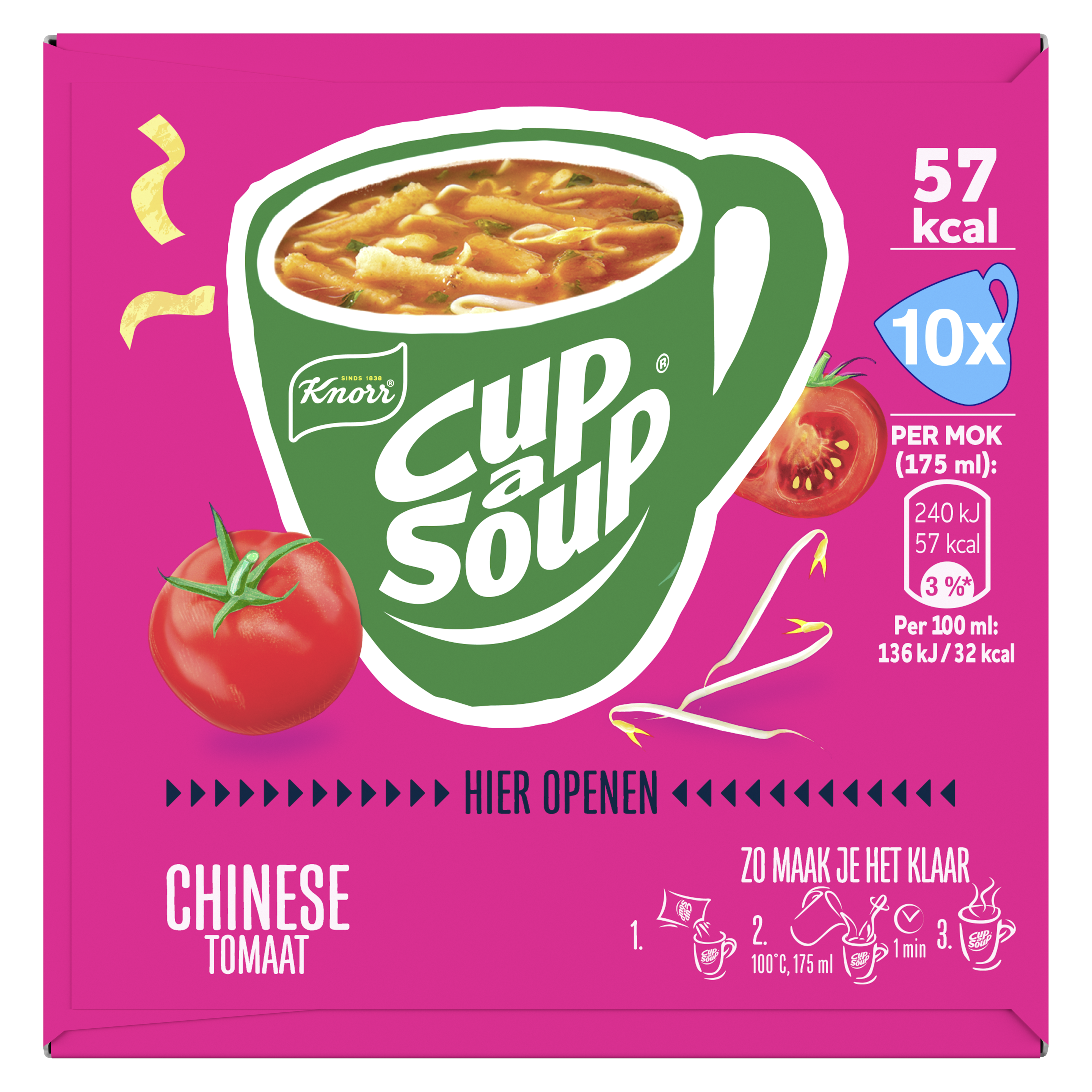 Knorr  Cup-a-Soup Chinese Tomaat 10 x 175 ml