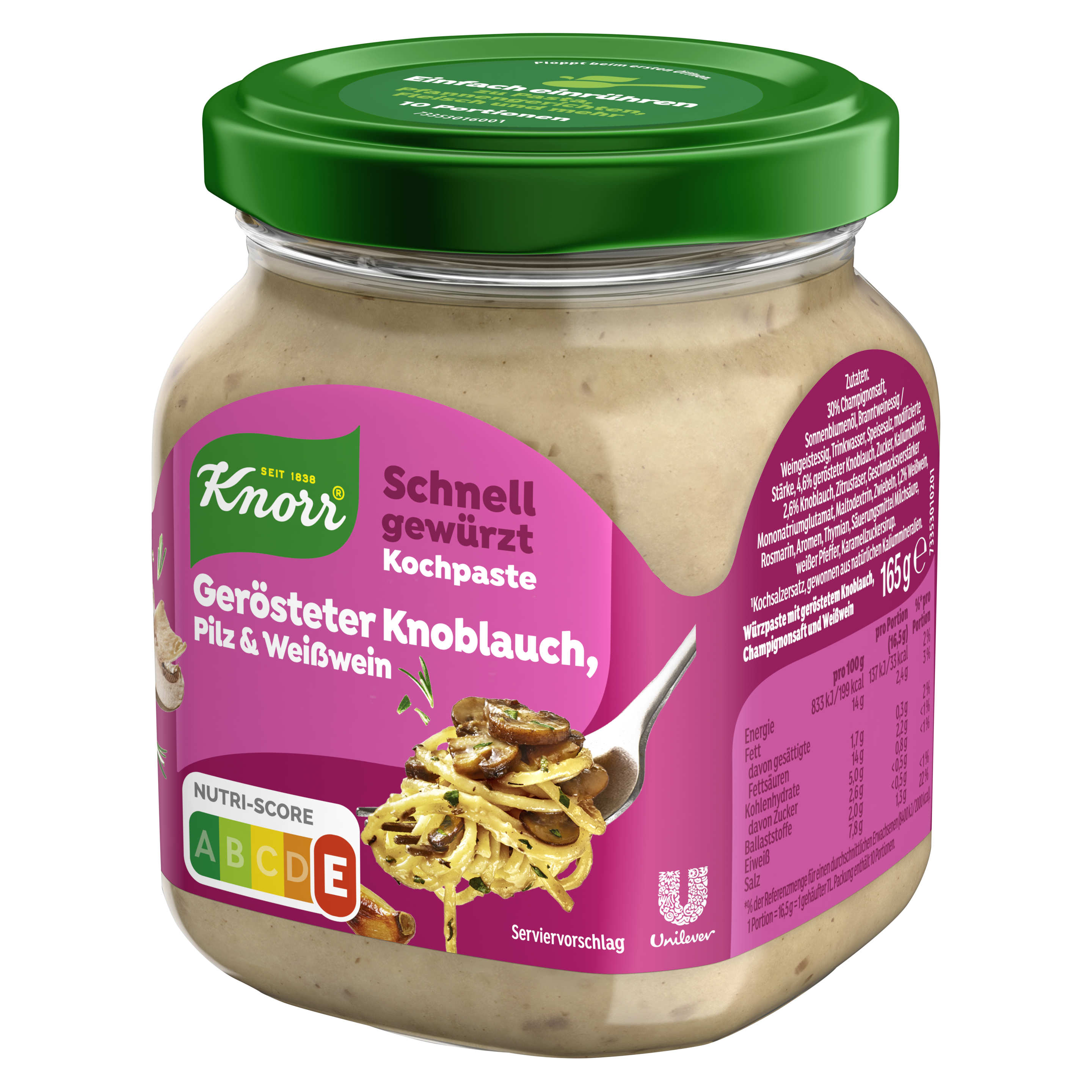 Knorr Kochpaste Knoblauch 165 g Glas