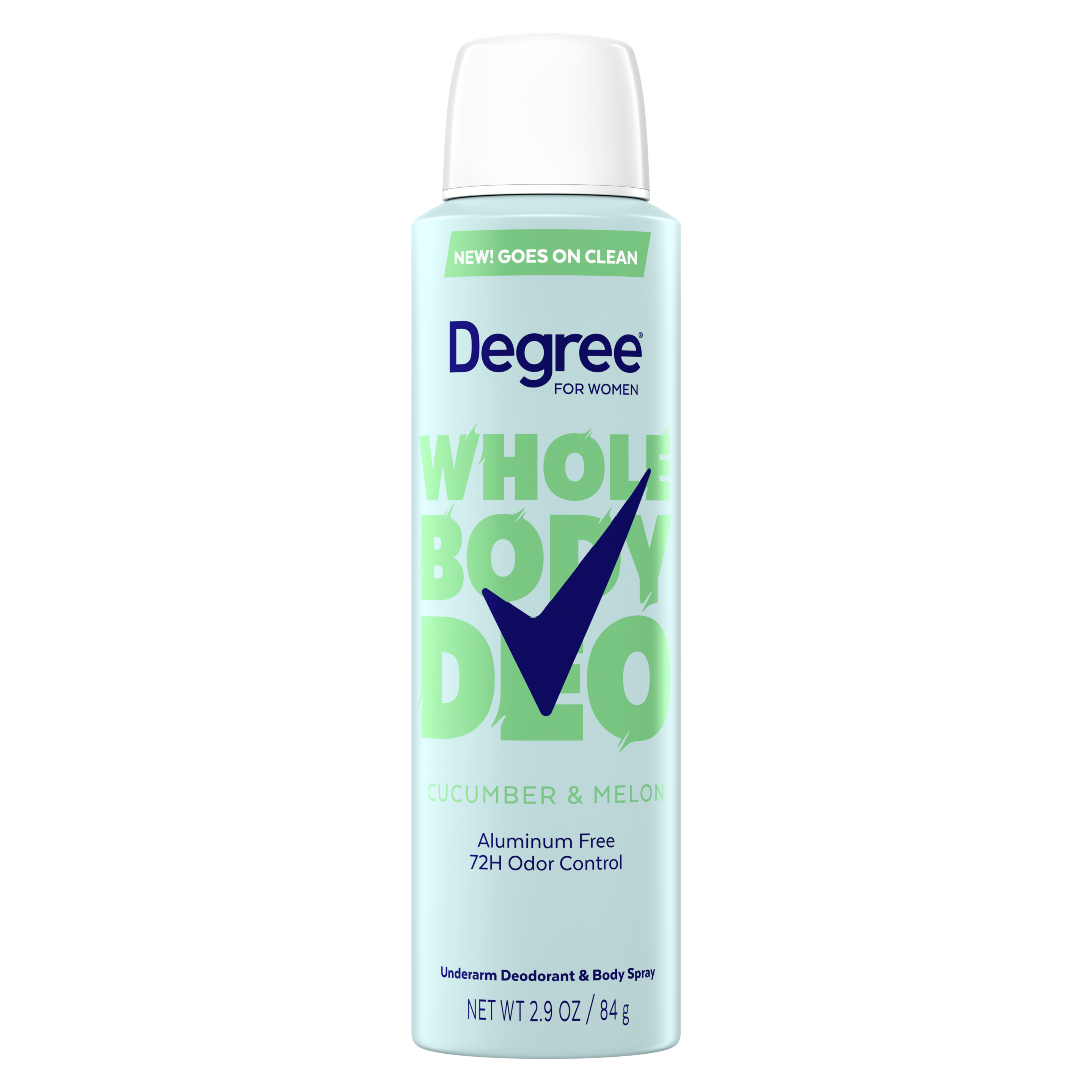 Degree Women Whole Body Deodorant Spray — Cucumber & Melon 2.9 oz (84 g) product package