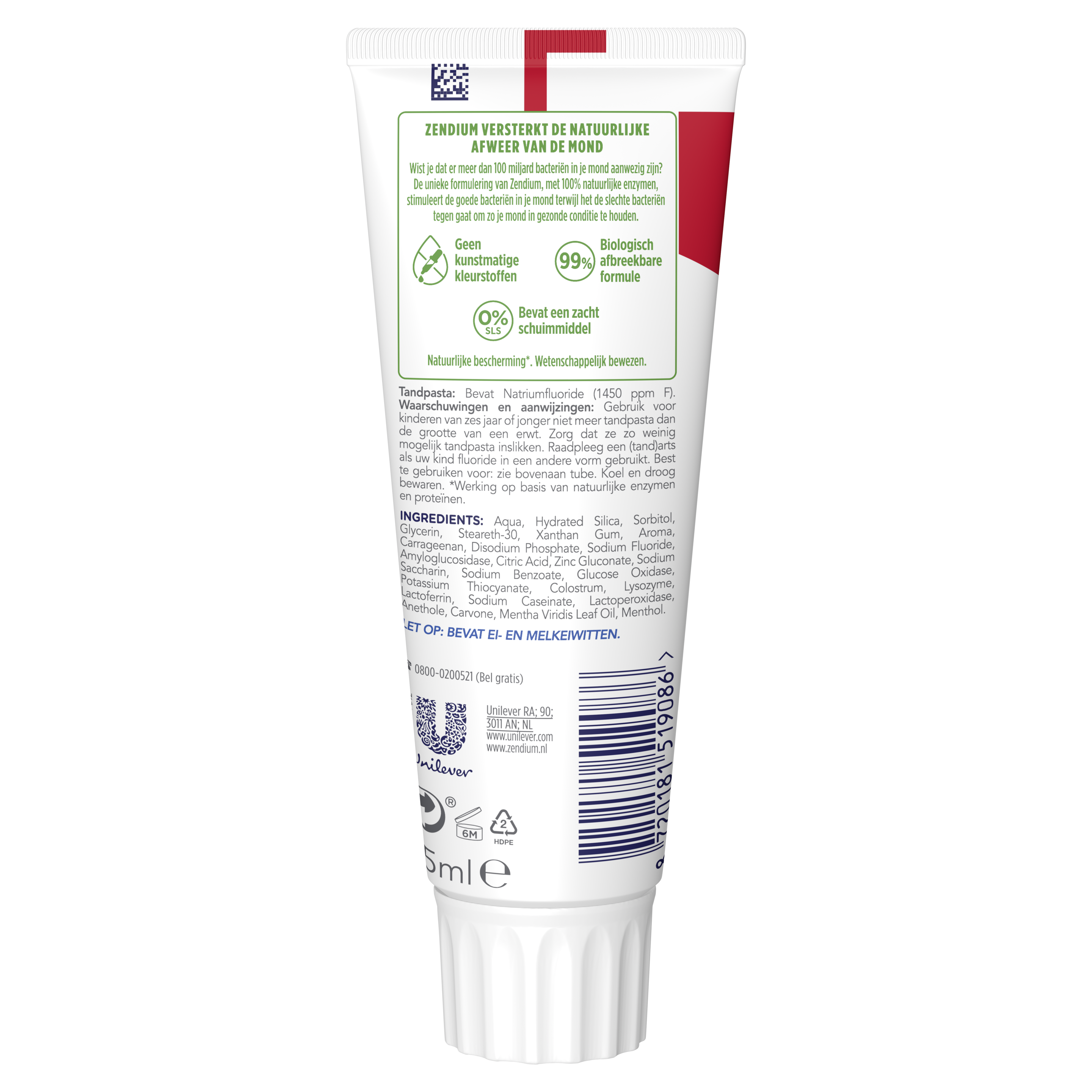Zendium Tandvlees Protect Tandpasta 75 ml back