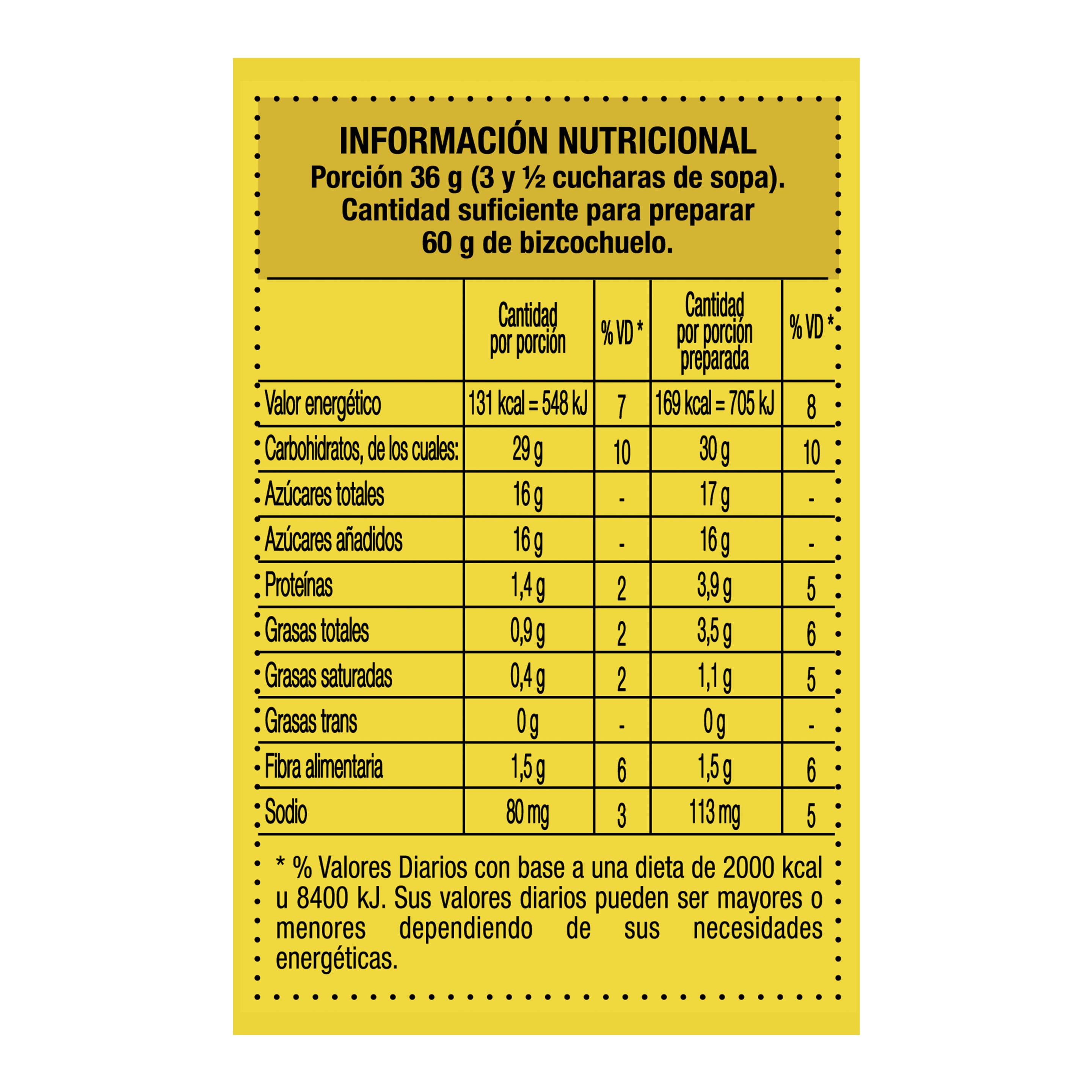 Premezcla de bizcochuelo sabor Chocolate sin TACC - Maizena