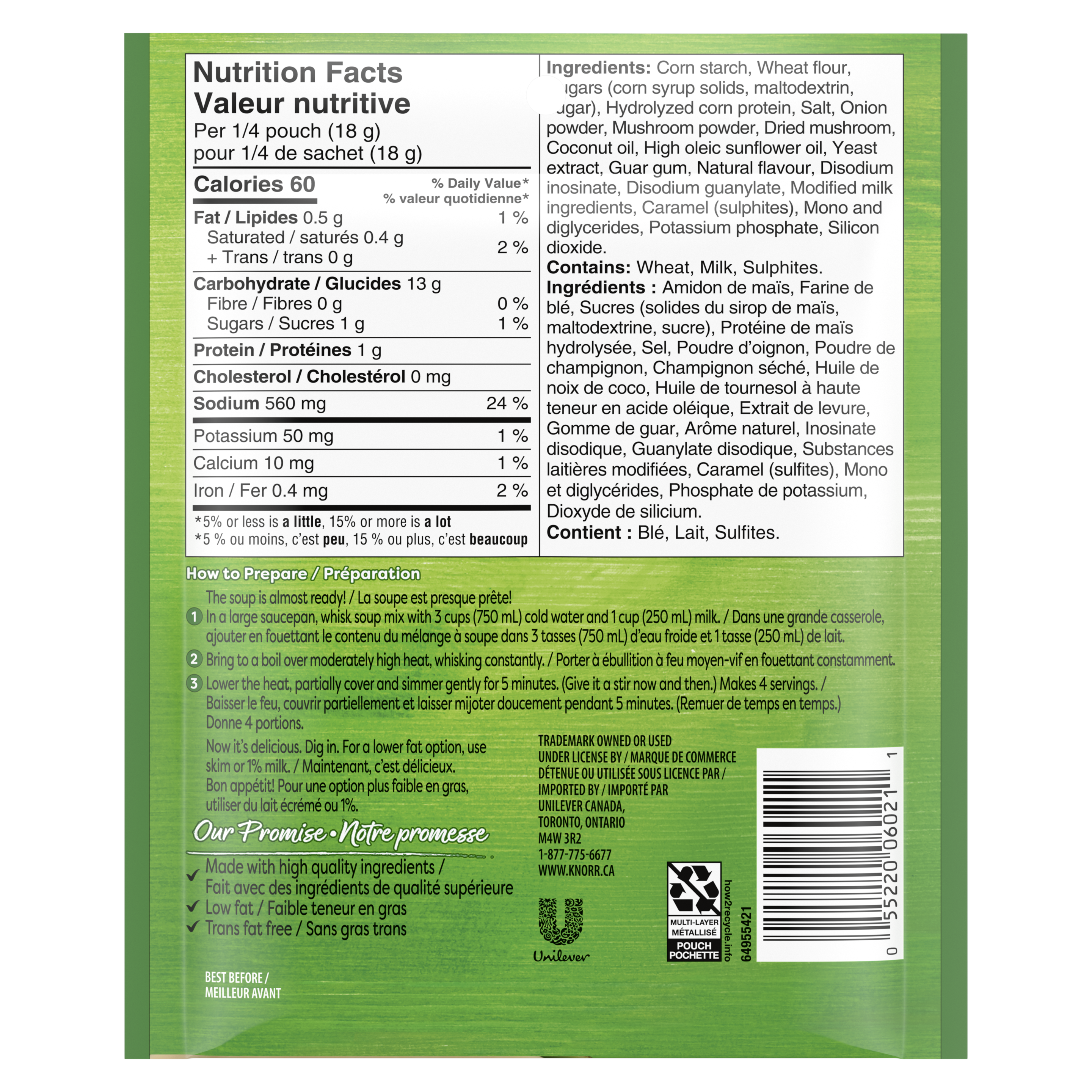 Soupe crème de champignons