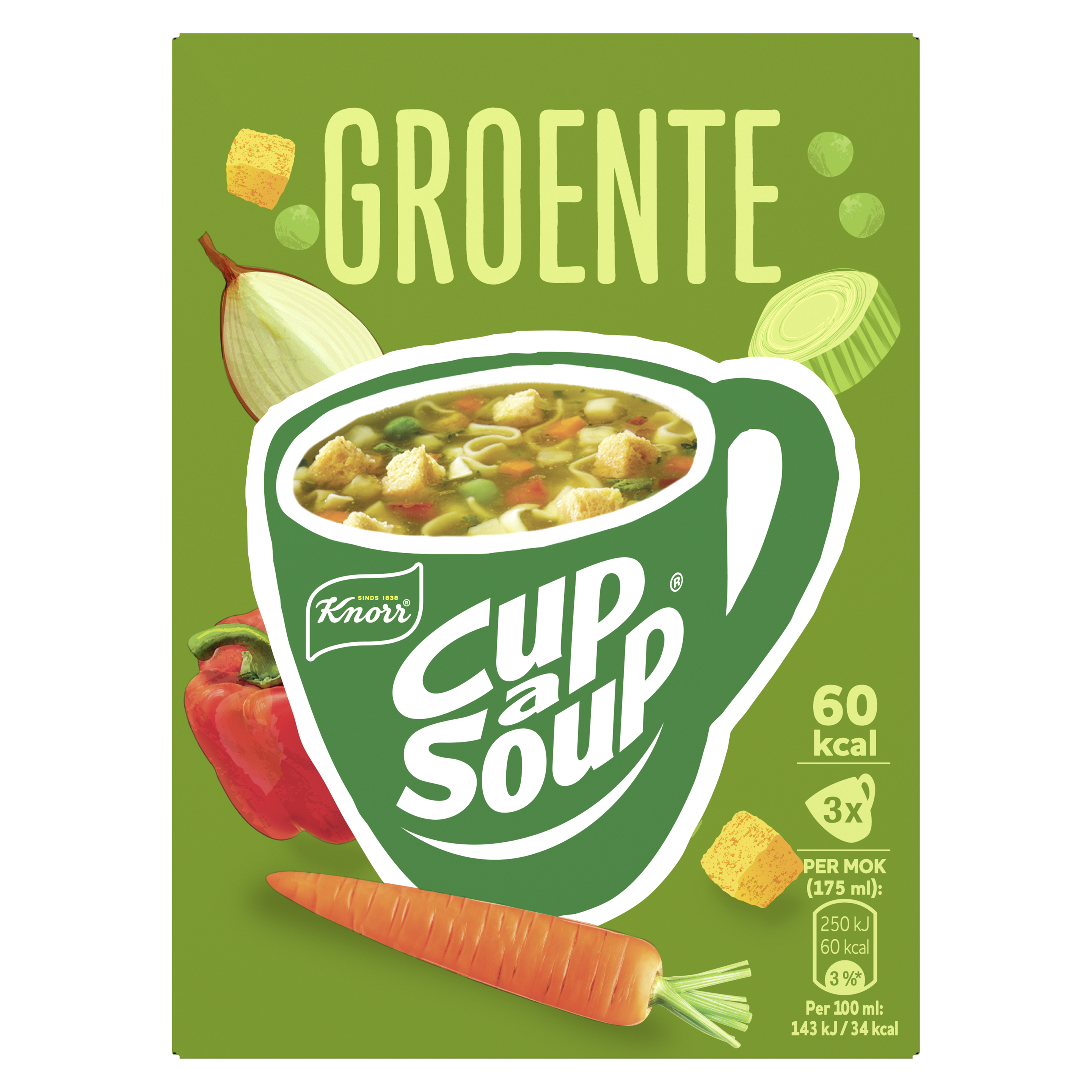 Knorr  Cup-a-Soup Groente 3 x 175 ml