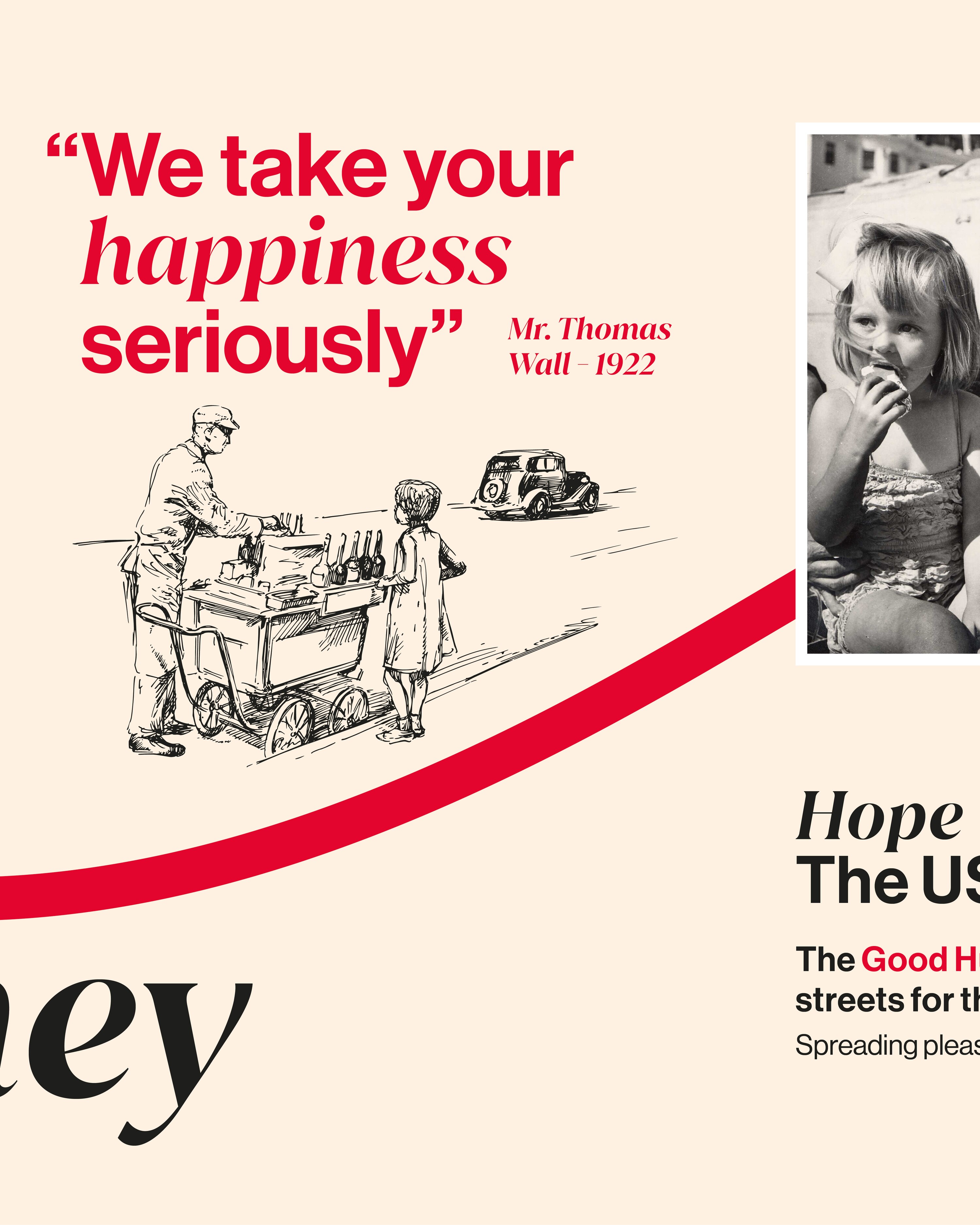 Young child eating ice cream in black and white photograph