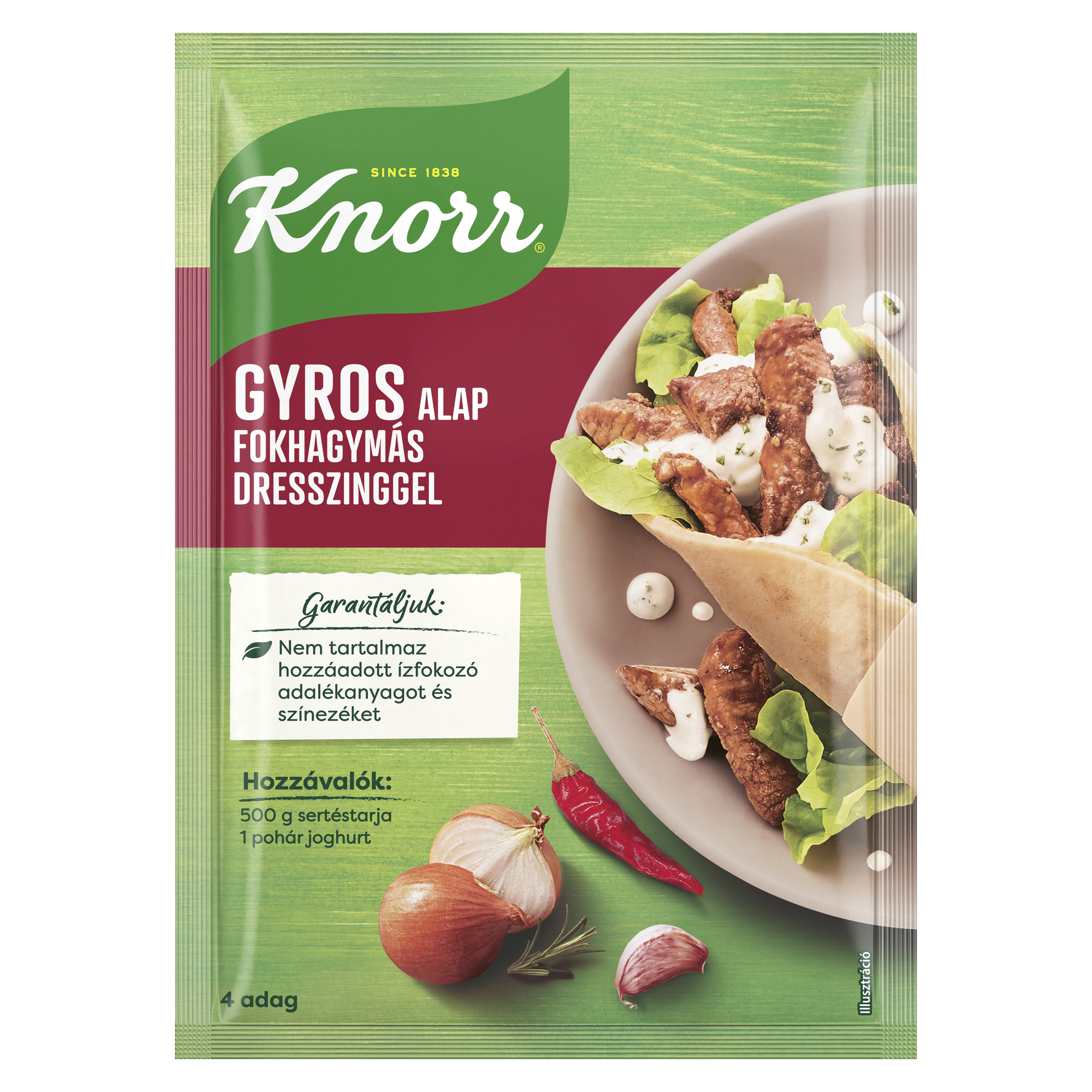 Knorr Gyros alap fokhagymás dresszinggel 40g