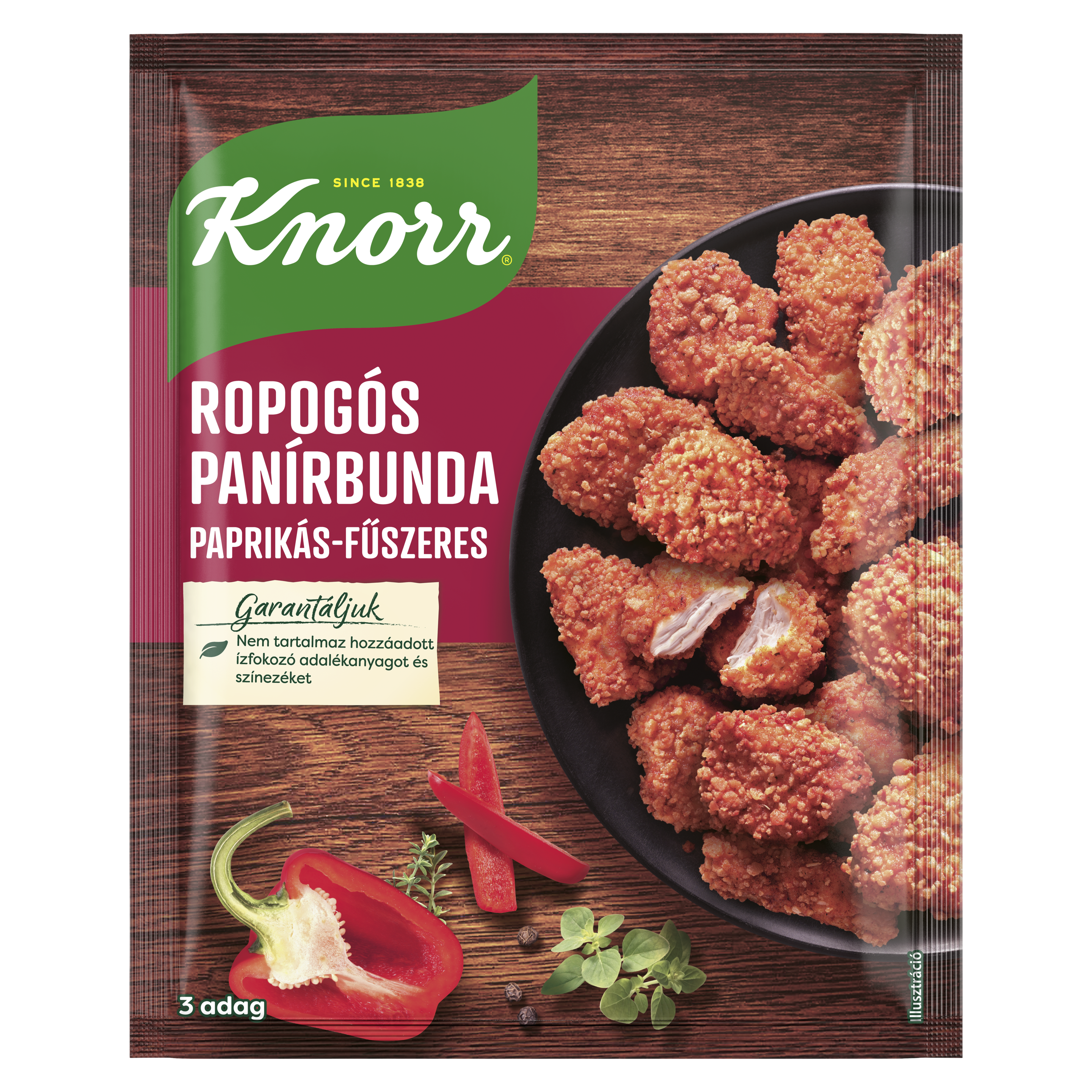 Ropogós panírbuna paprikás-fűszeres