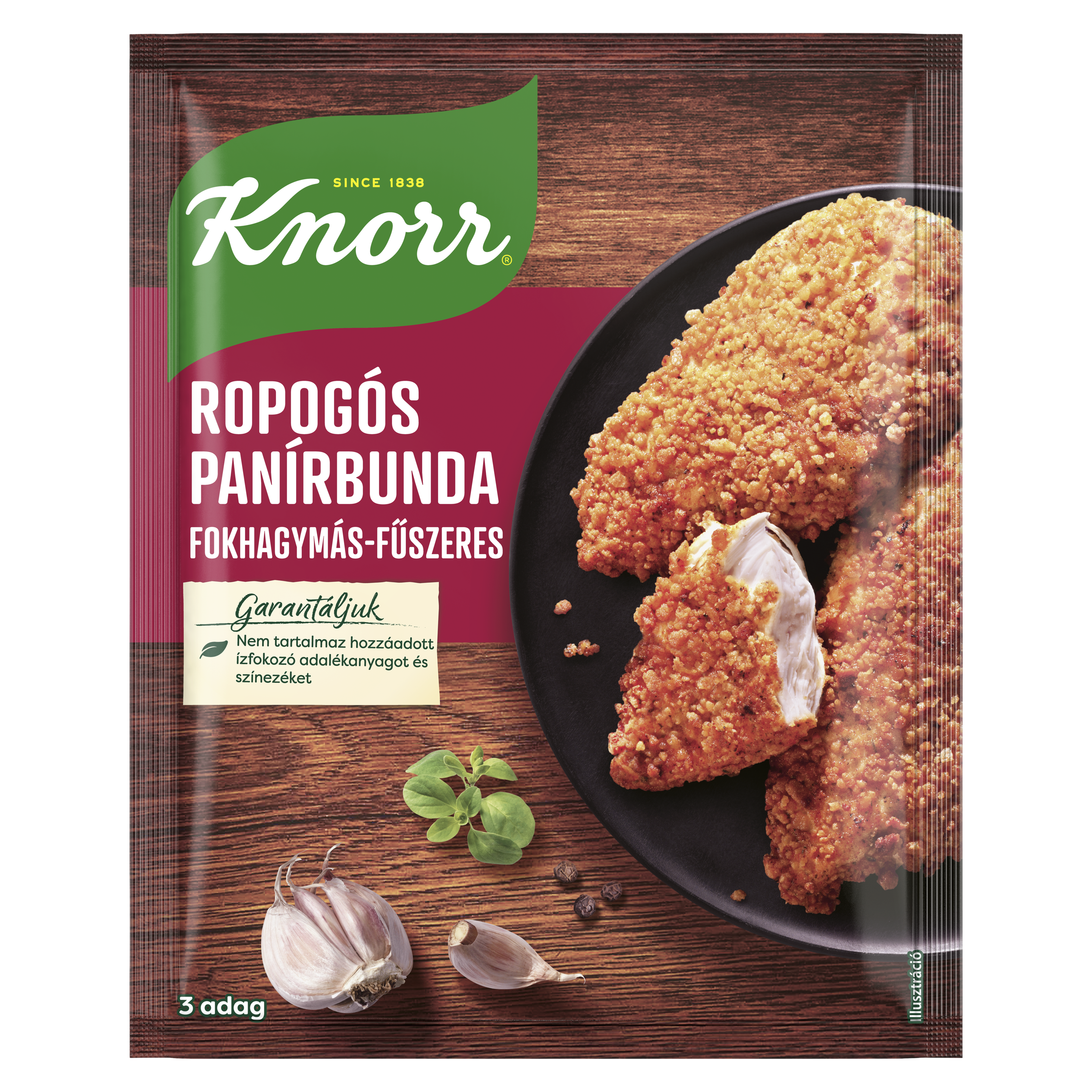 Ropogós panírbuna fokhagymás-fűszeres