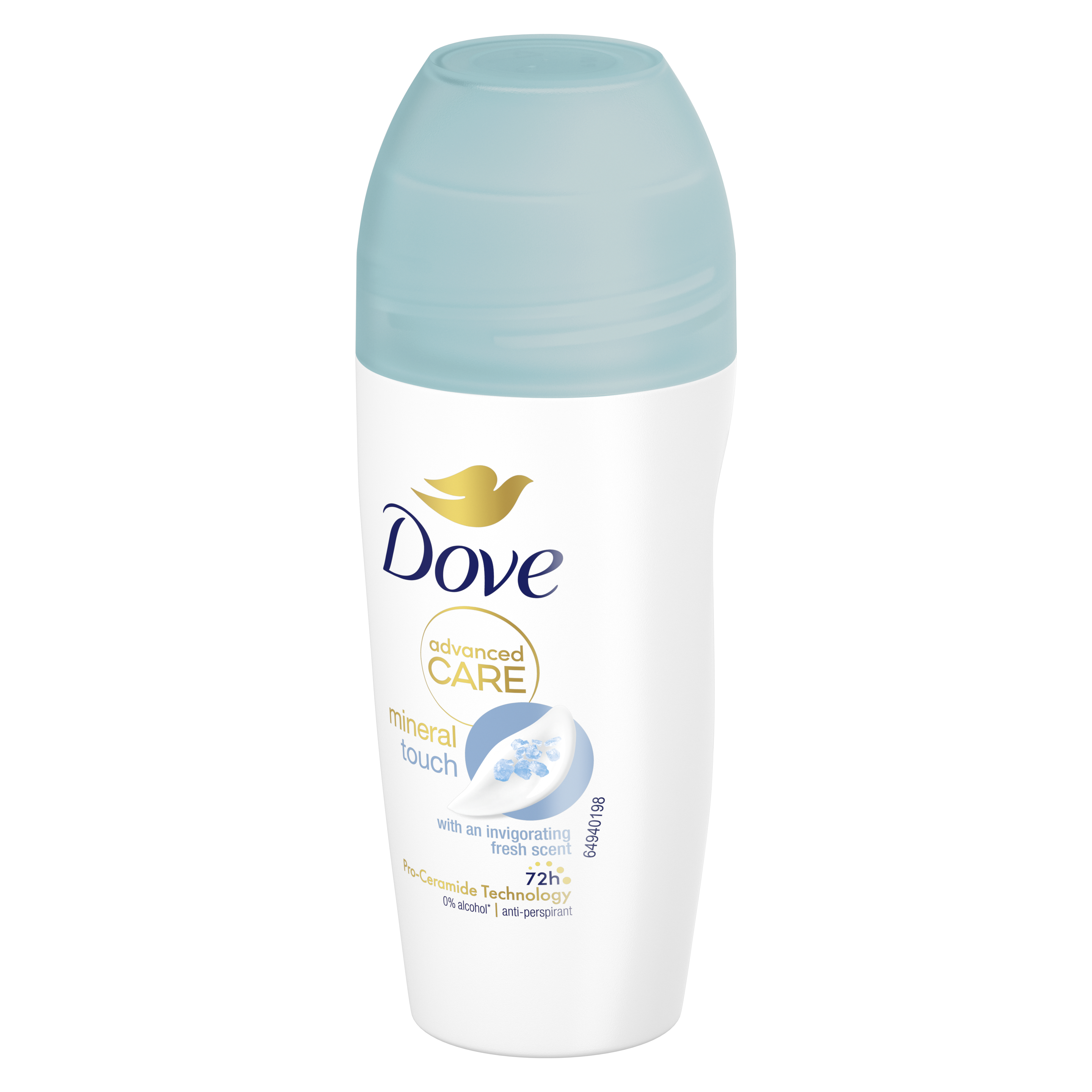 Dove Advanced Care  Mineral Touch  Antiperspirant Roll On Deodorant  50ml packshot