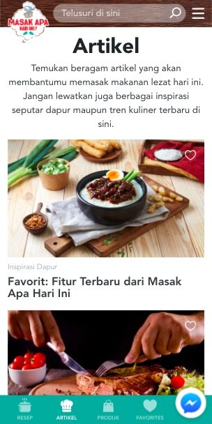 Favorit: Fitur Terbaru dari Masak Apa Hari Ini