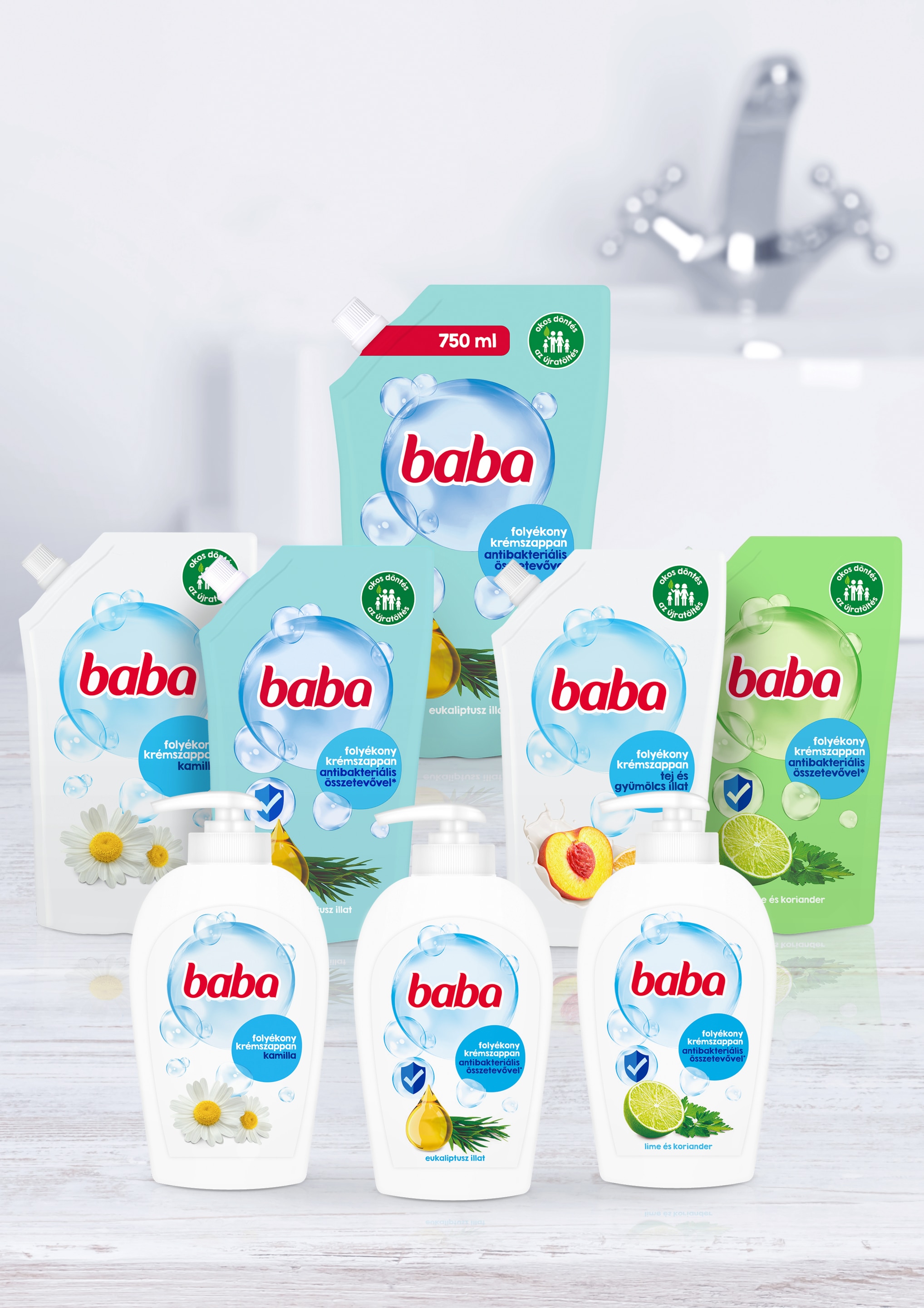 Baba folyékony szappan antibakteriális* lime 250 ml