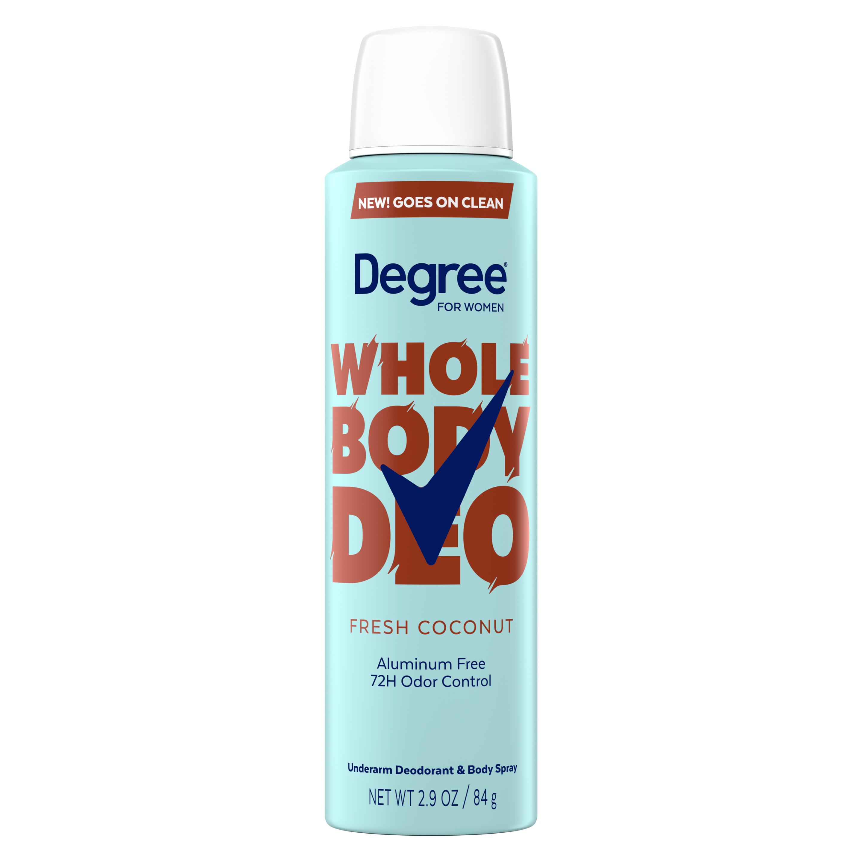 Degree Women Whole Body Deodorant Spray — Fresh Coconut 2.9 oz (84 g) product package