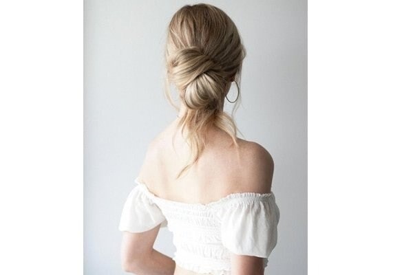 bun hairstyle Bejeweled updos for brides brown hair