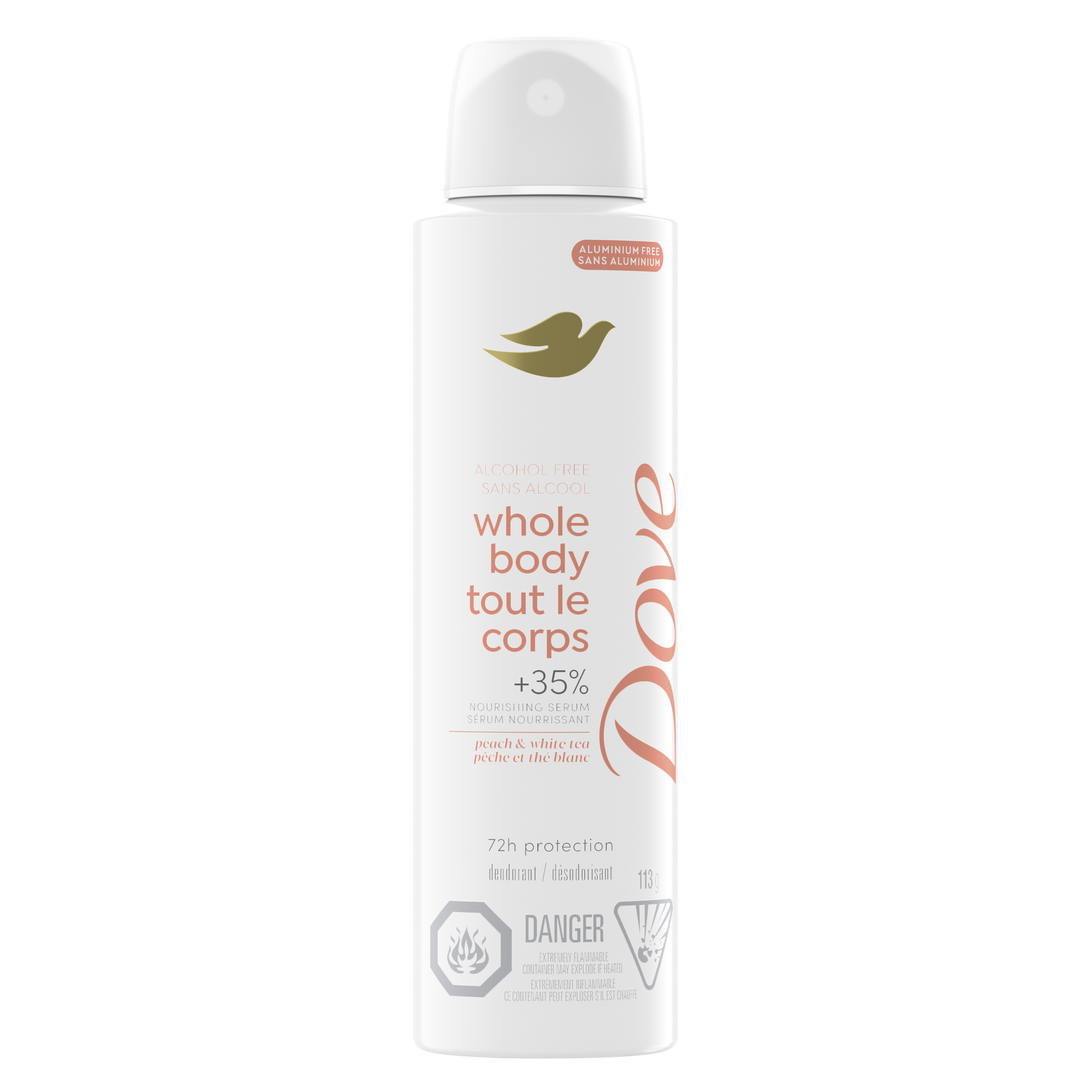 Dove Peach Glow Alcohol-Free Whole Body Deodorant Spray packshot