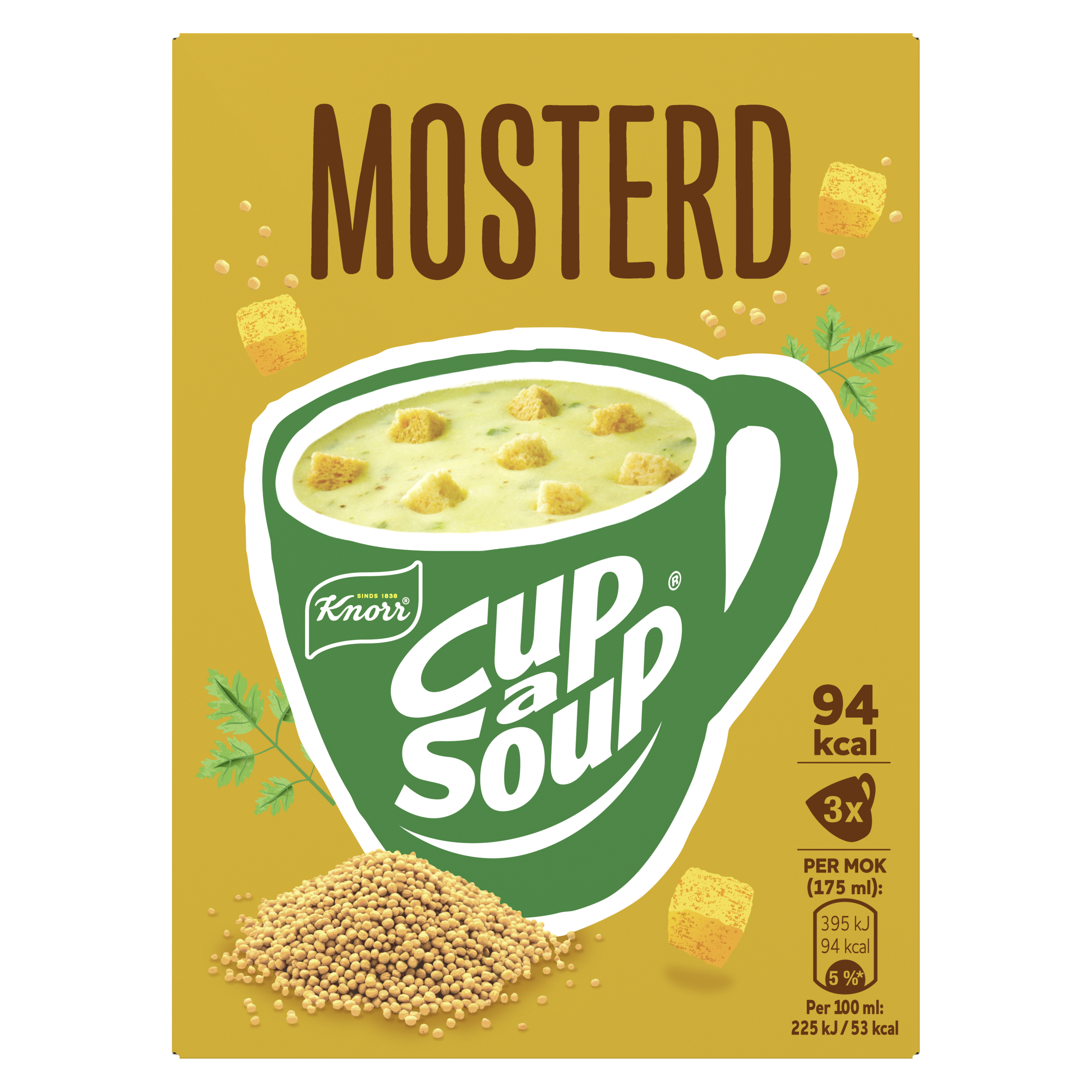 Knorr  Cup-a-Soup Mosterd 3 x 175 ml