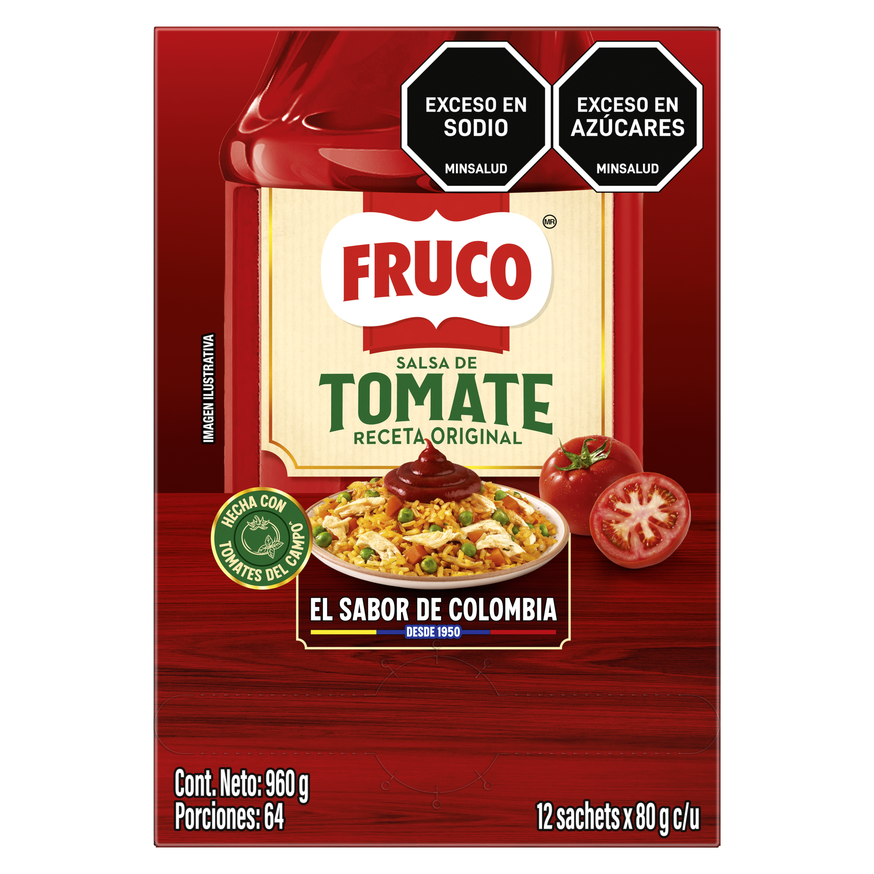 Salsa de Tomate Fruco Sachet 80gr packshot