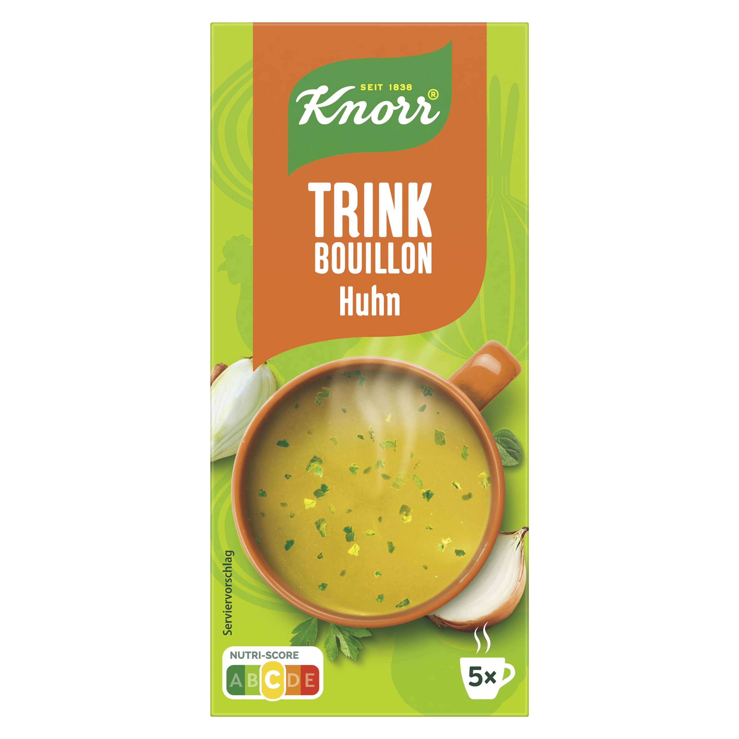 Knorr Trinkbouillon Huhn mit wärmend-herzhaftem Geschmack schnell & einfach 5x 175 ml packshot