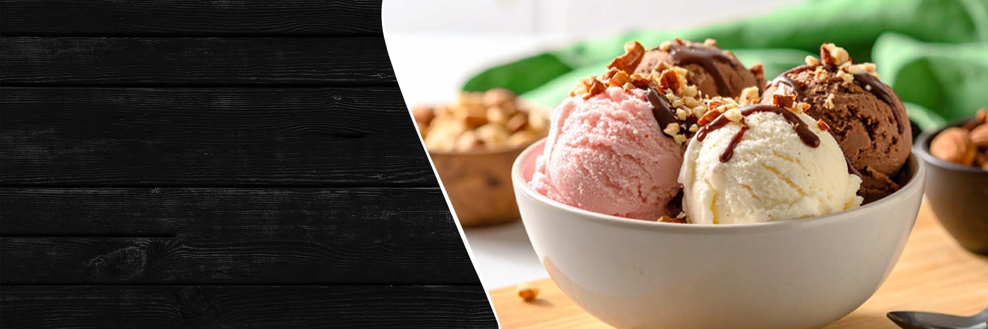 Bowl of Breyers ice cream with toppings