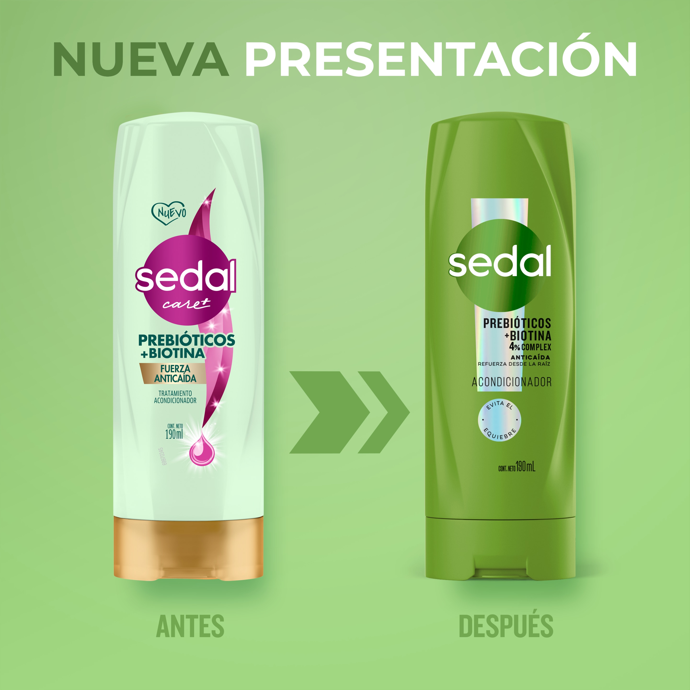 Sedal Prebióticos + Biotina Acondicionador