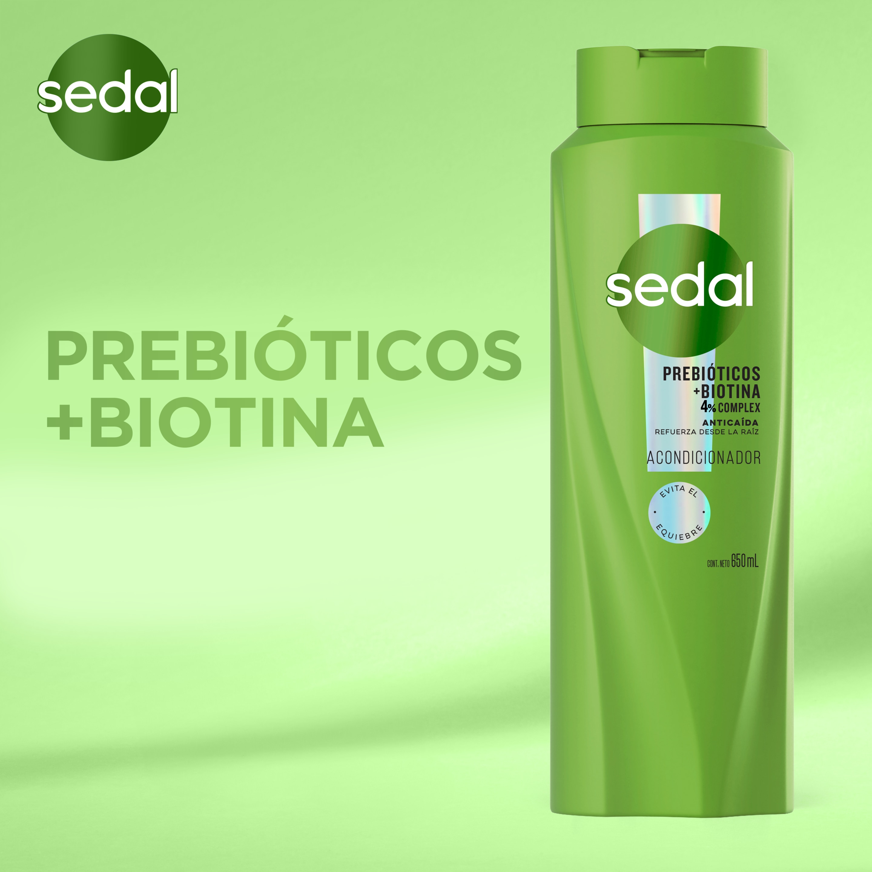 Sedal Prebióticos + Biotina Acondicionador