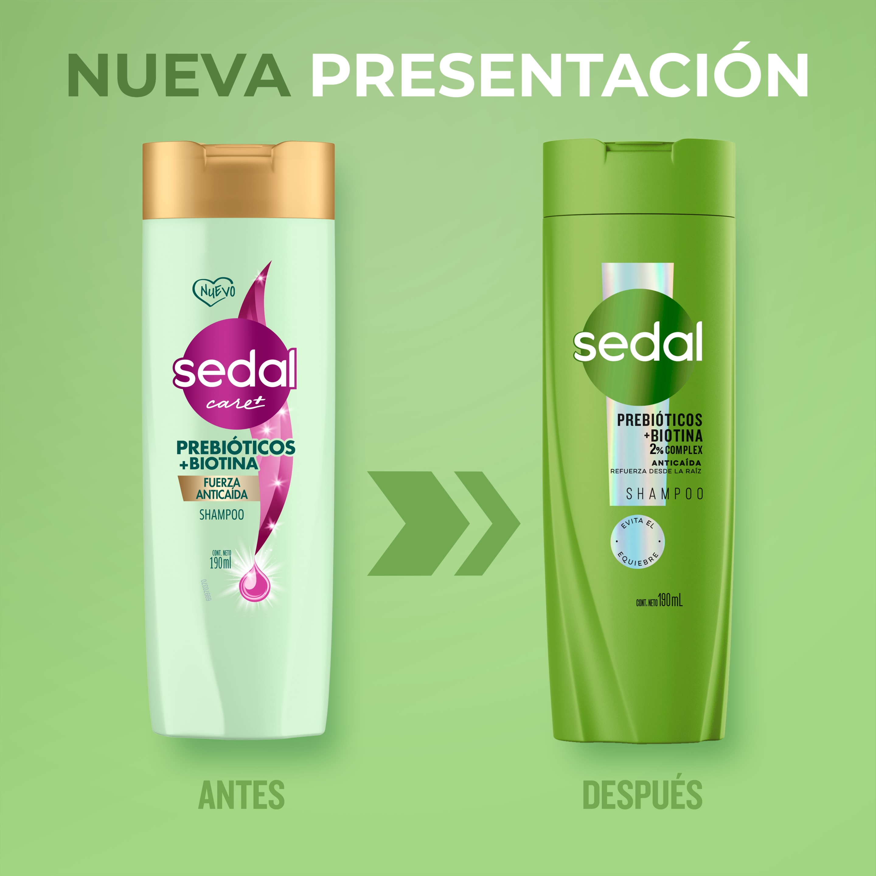 Sedal Prebióticos + Biotina Shampoo