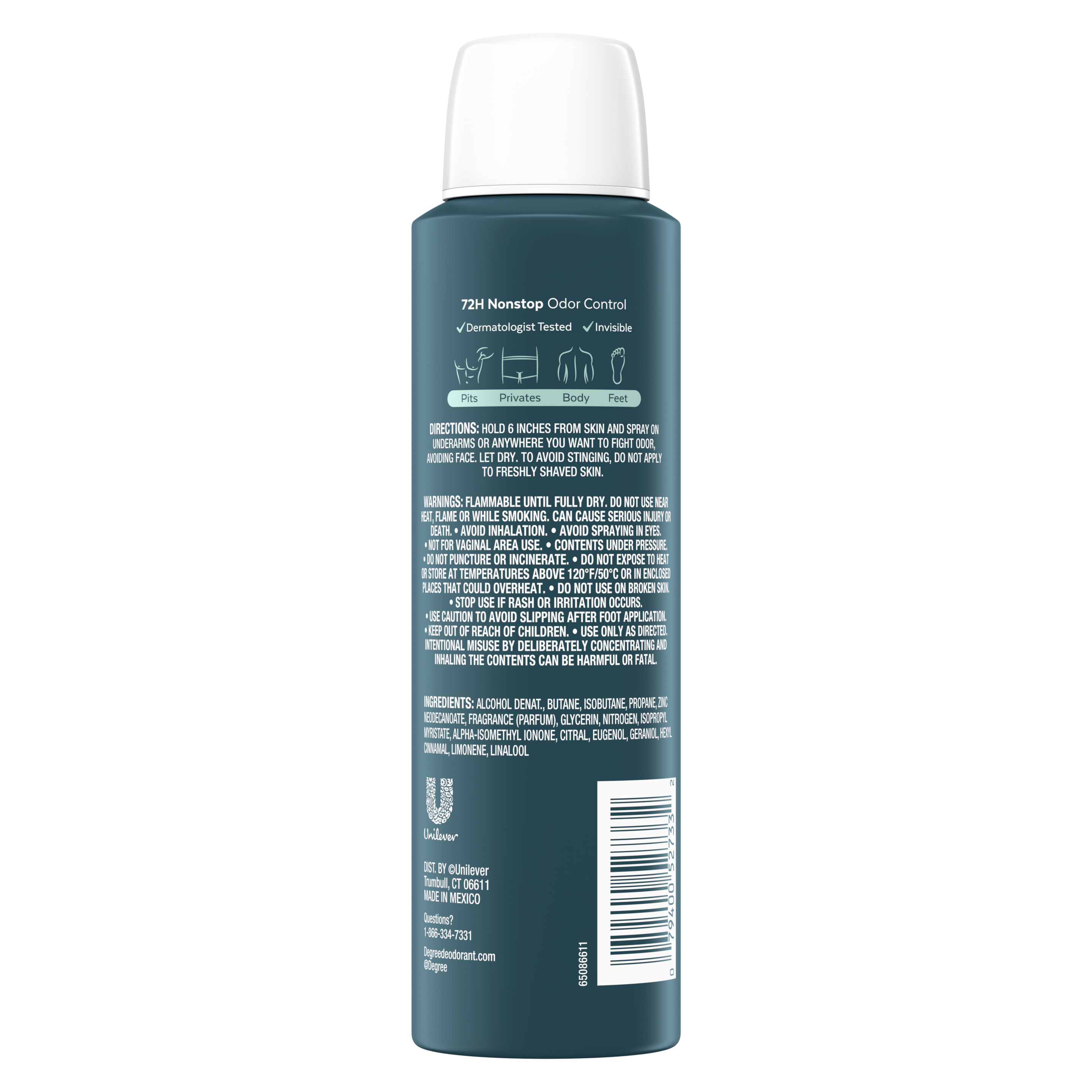 Ocean Chill Whole Body Deodorant Spray For Men, Aluminum Free