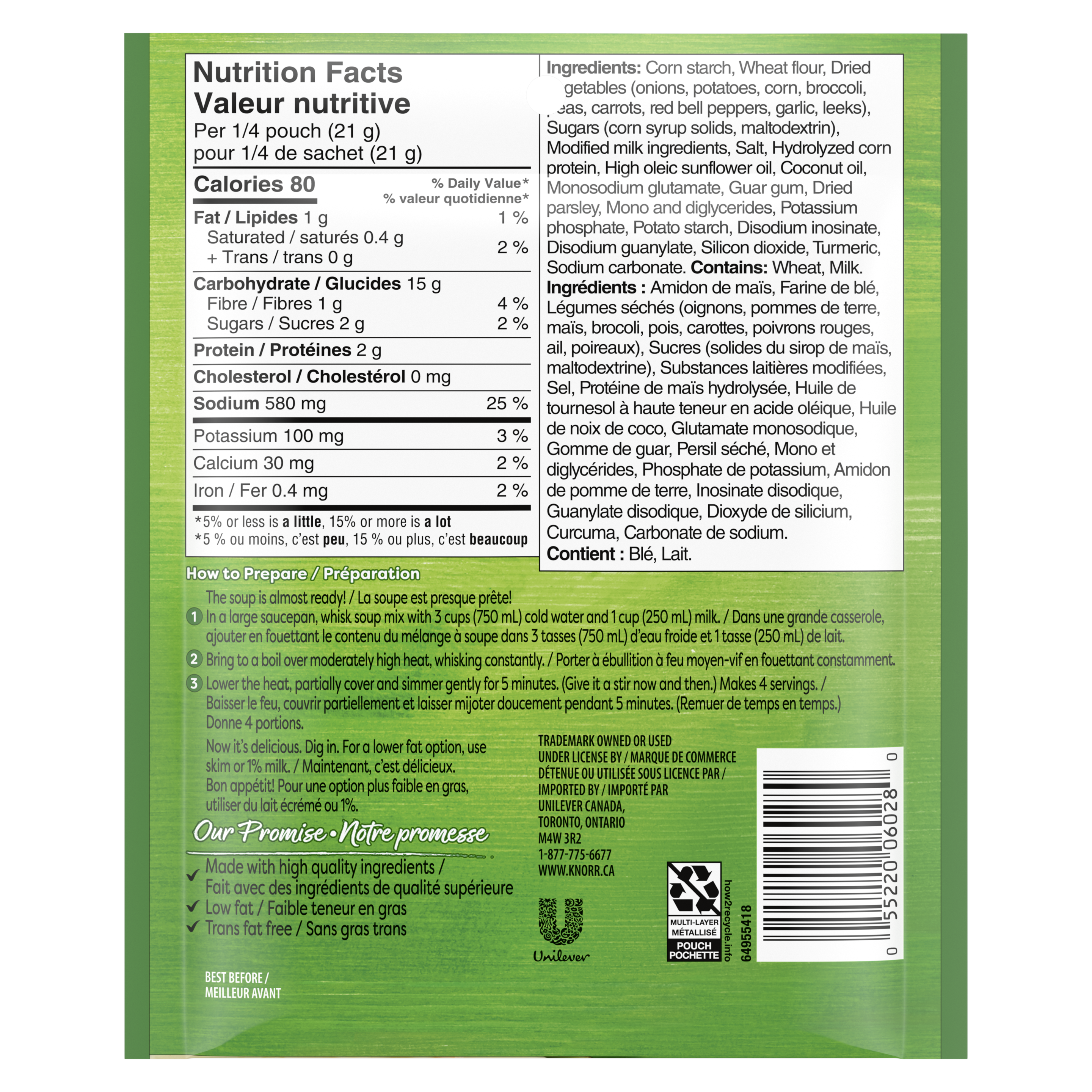 Soupe crème de légumes