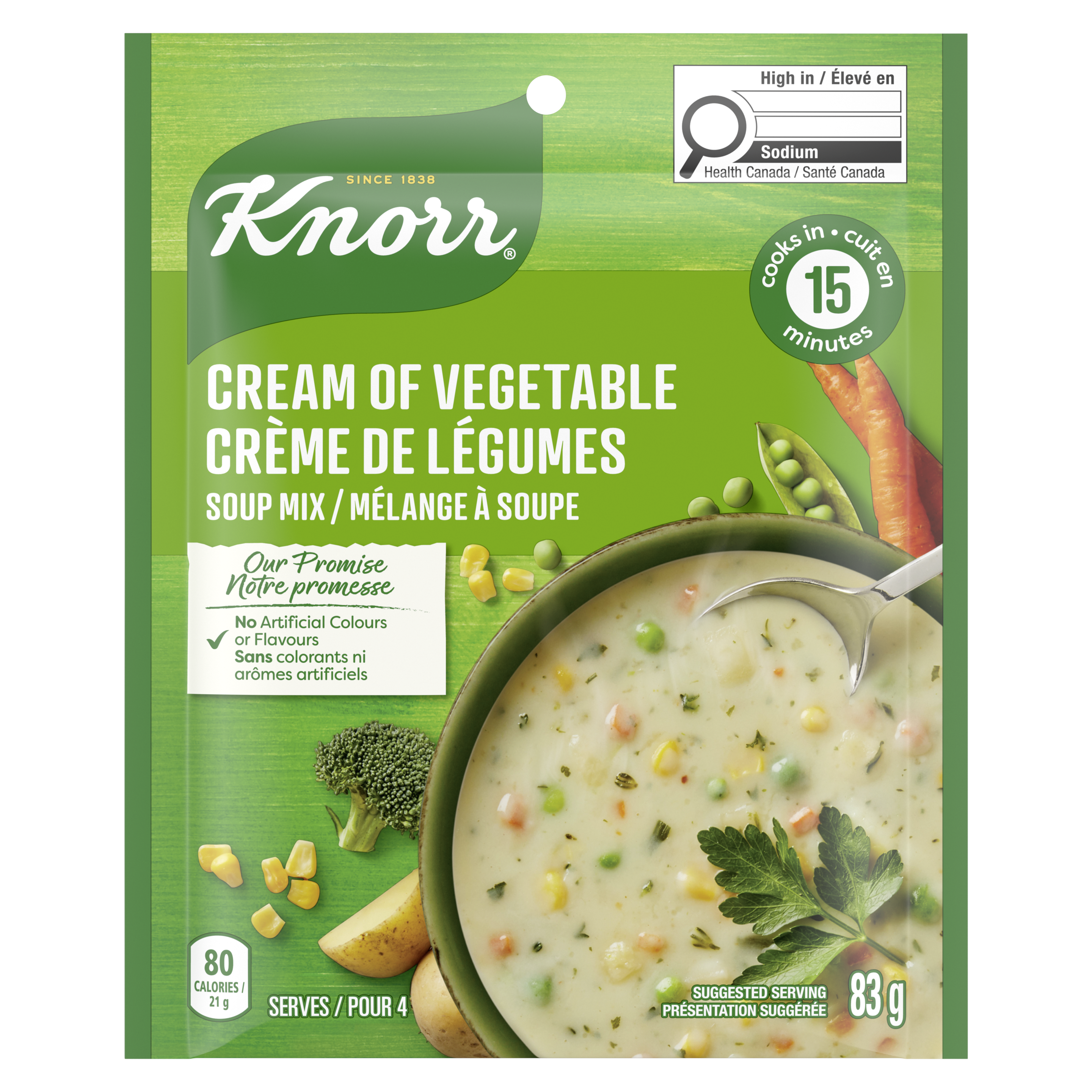 Soupe crème de légumes packshot