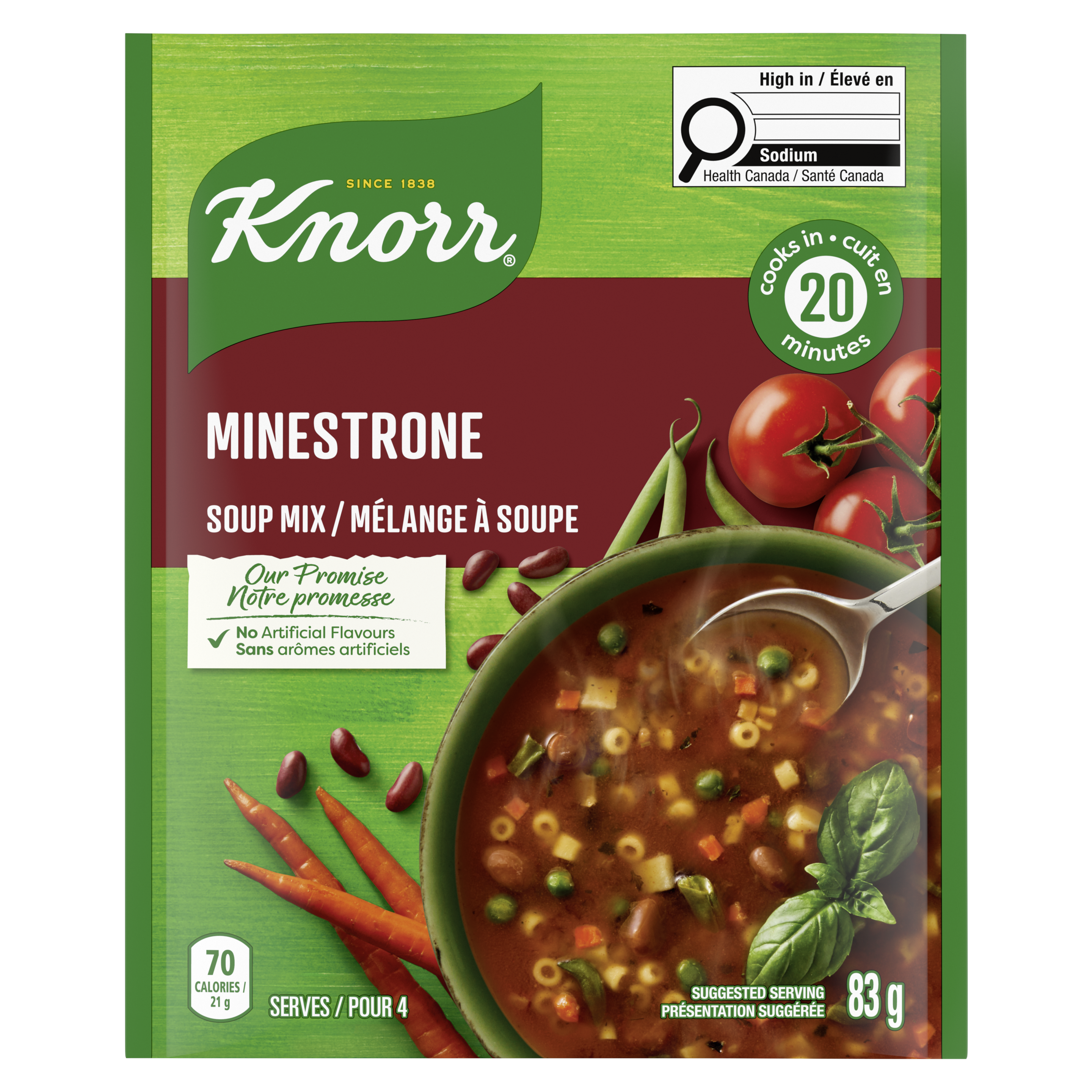 Soupe minestrone packshot
