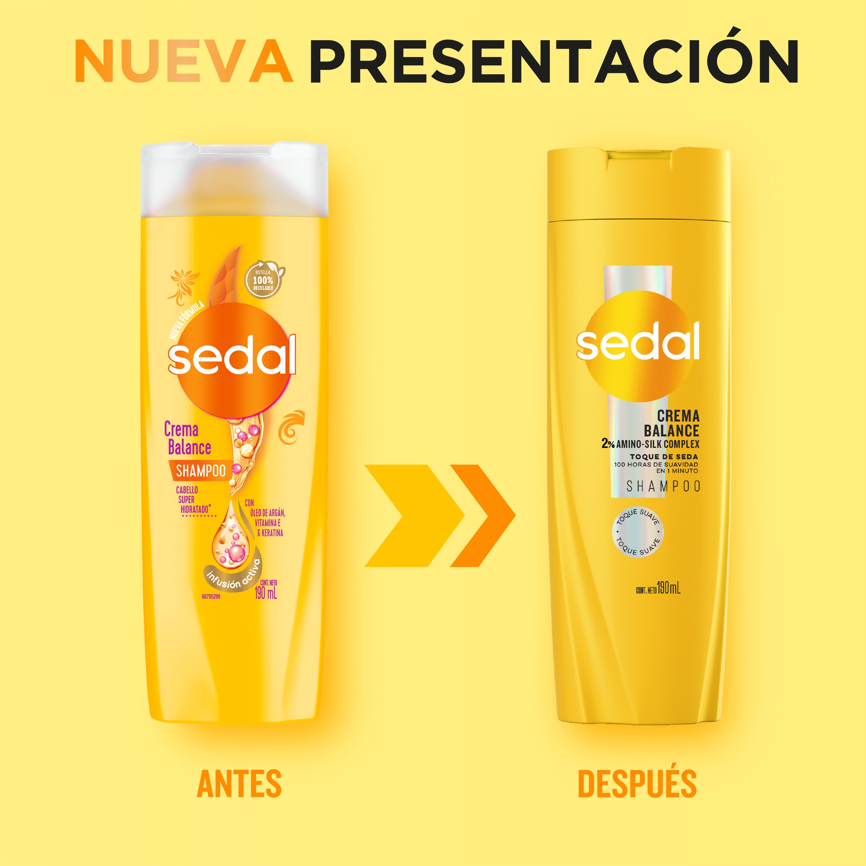 Sedal Crema Balance Toque de Seda Shampoo