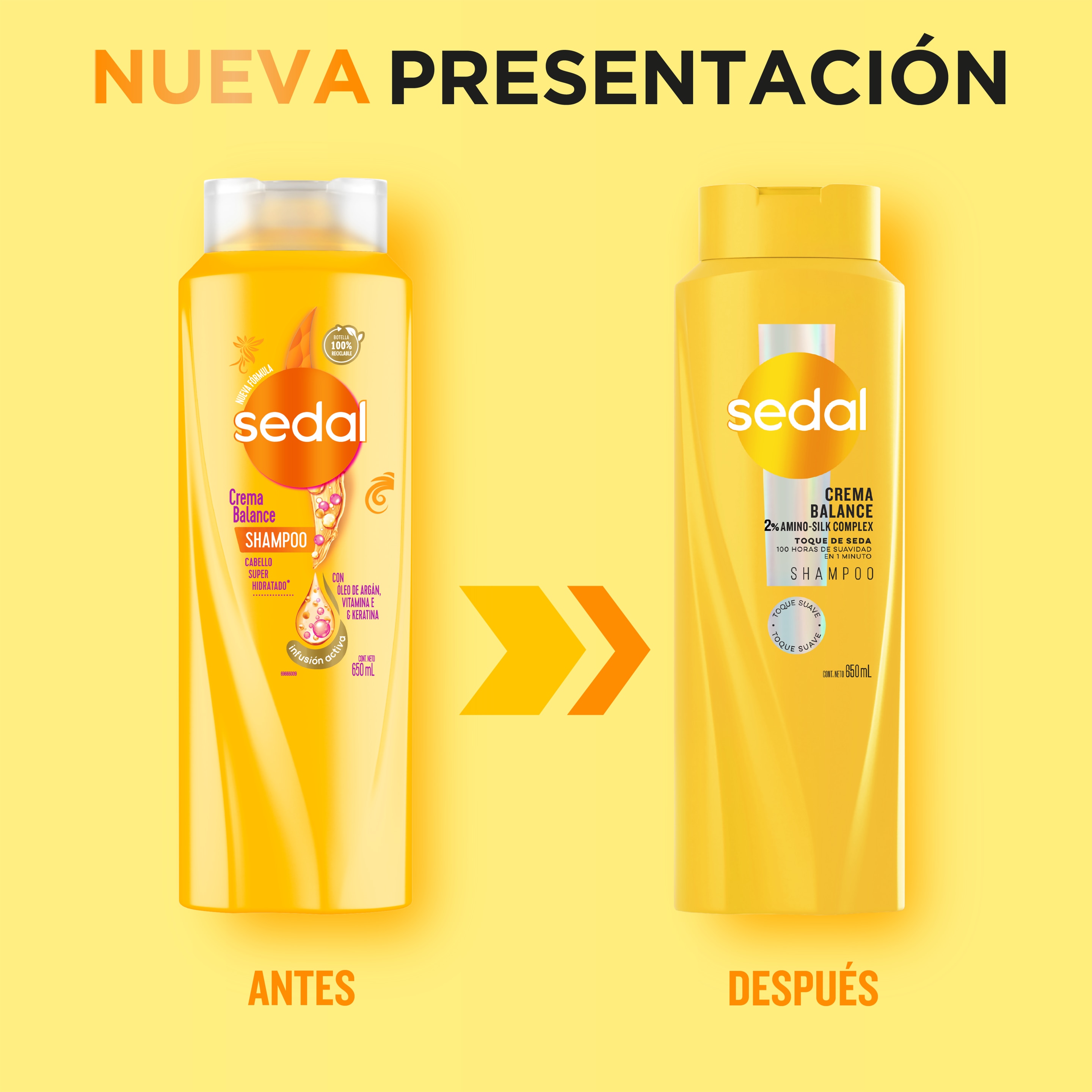Sedal Crema Balance Toque de Seda Shampoo