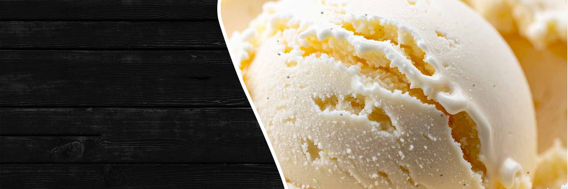 Scoop of vanilla ice cream