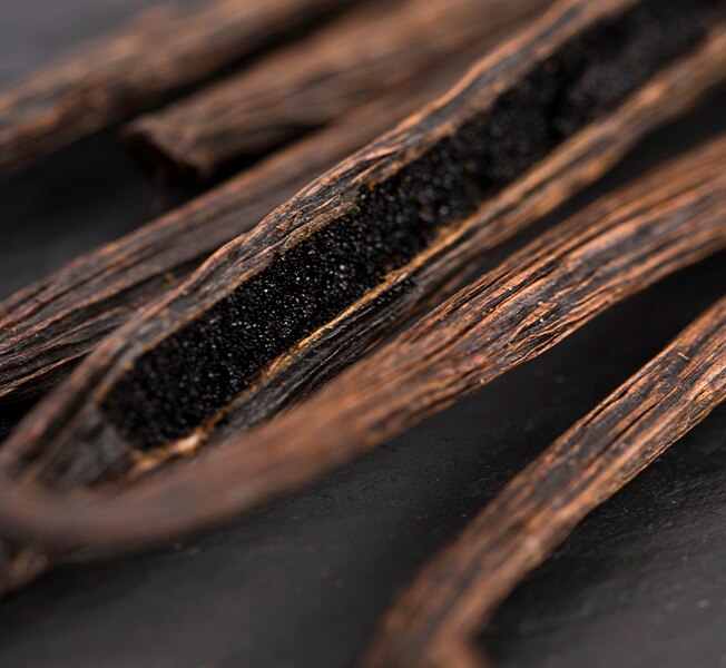 Close-up of vanilla pods.